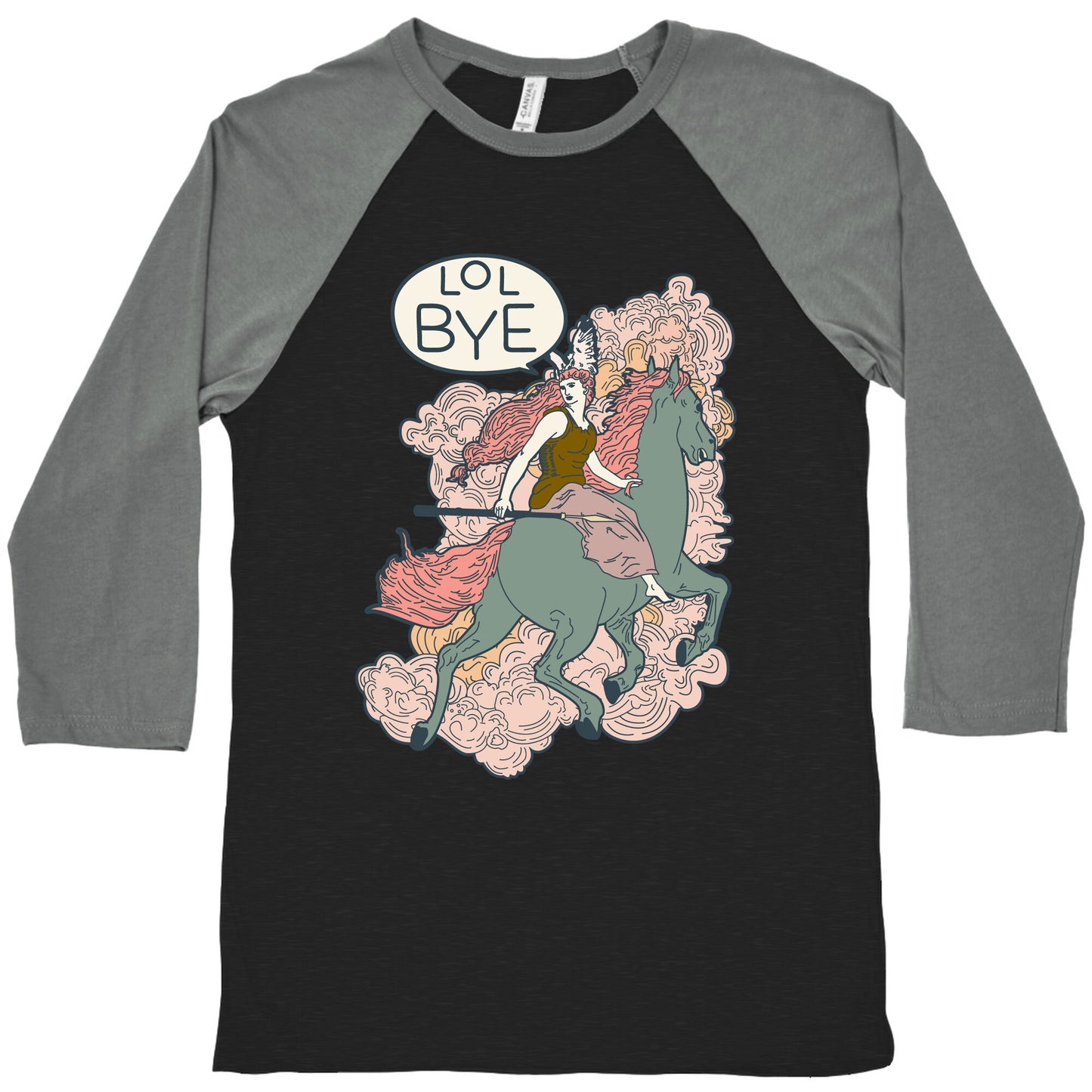 Lol Bye Valkyrie Baseball Tee