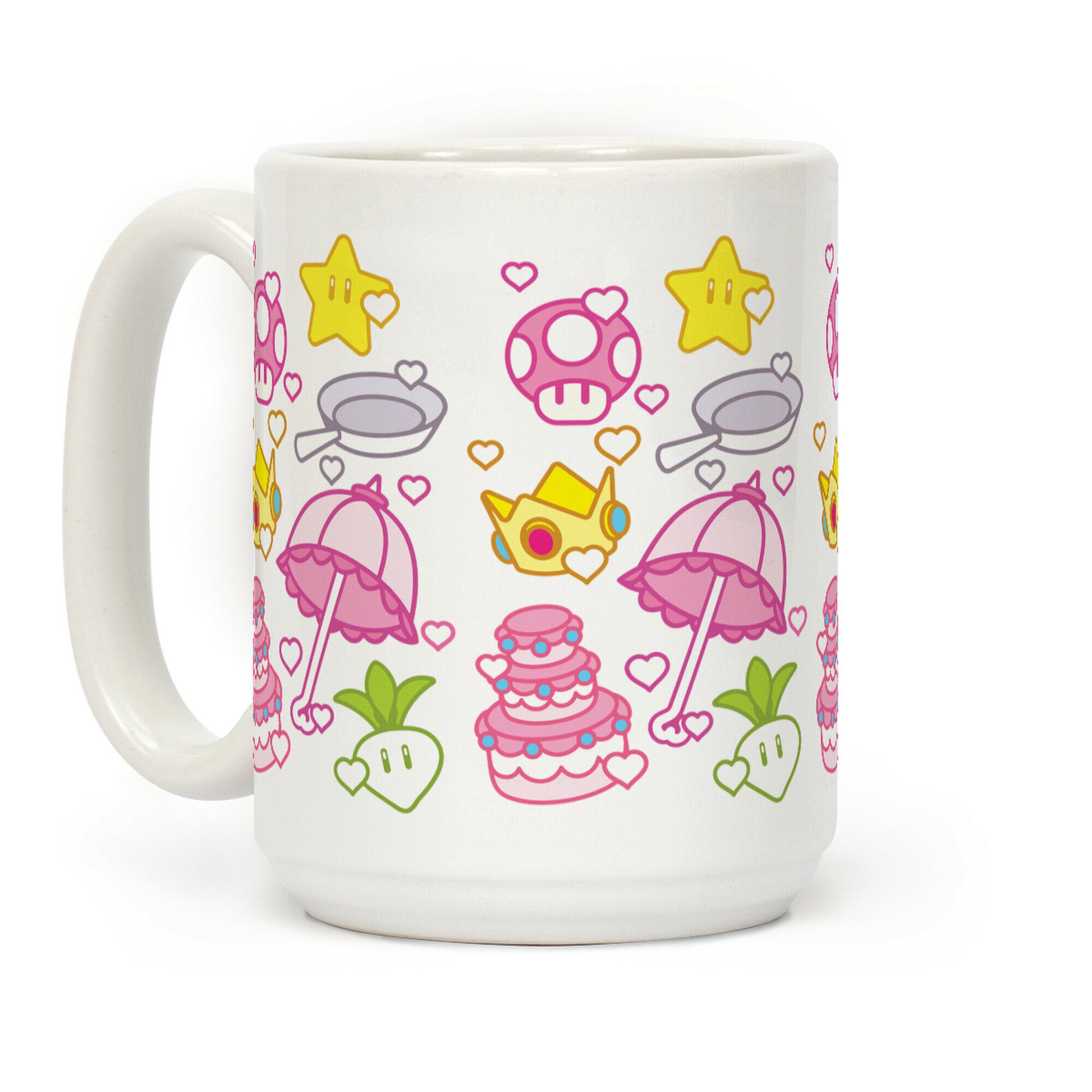 Peach Inventory Items Pattern Coffee Mug