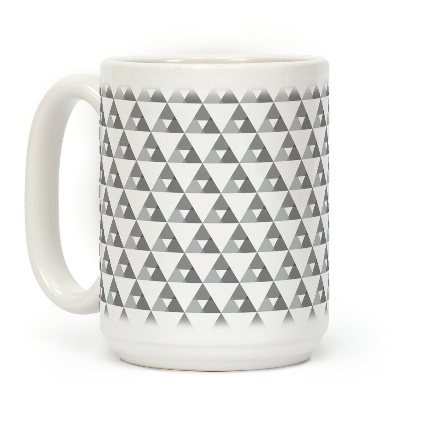 Gray Triangles Pattern Coffee Mug