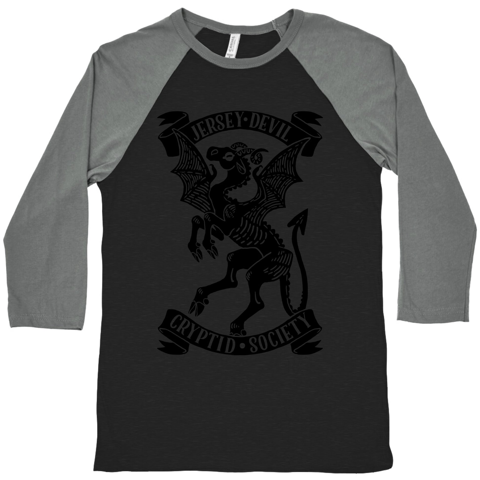 Jersey Devil Cryptid Society Baseball Tee