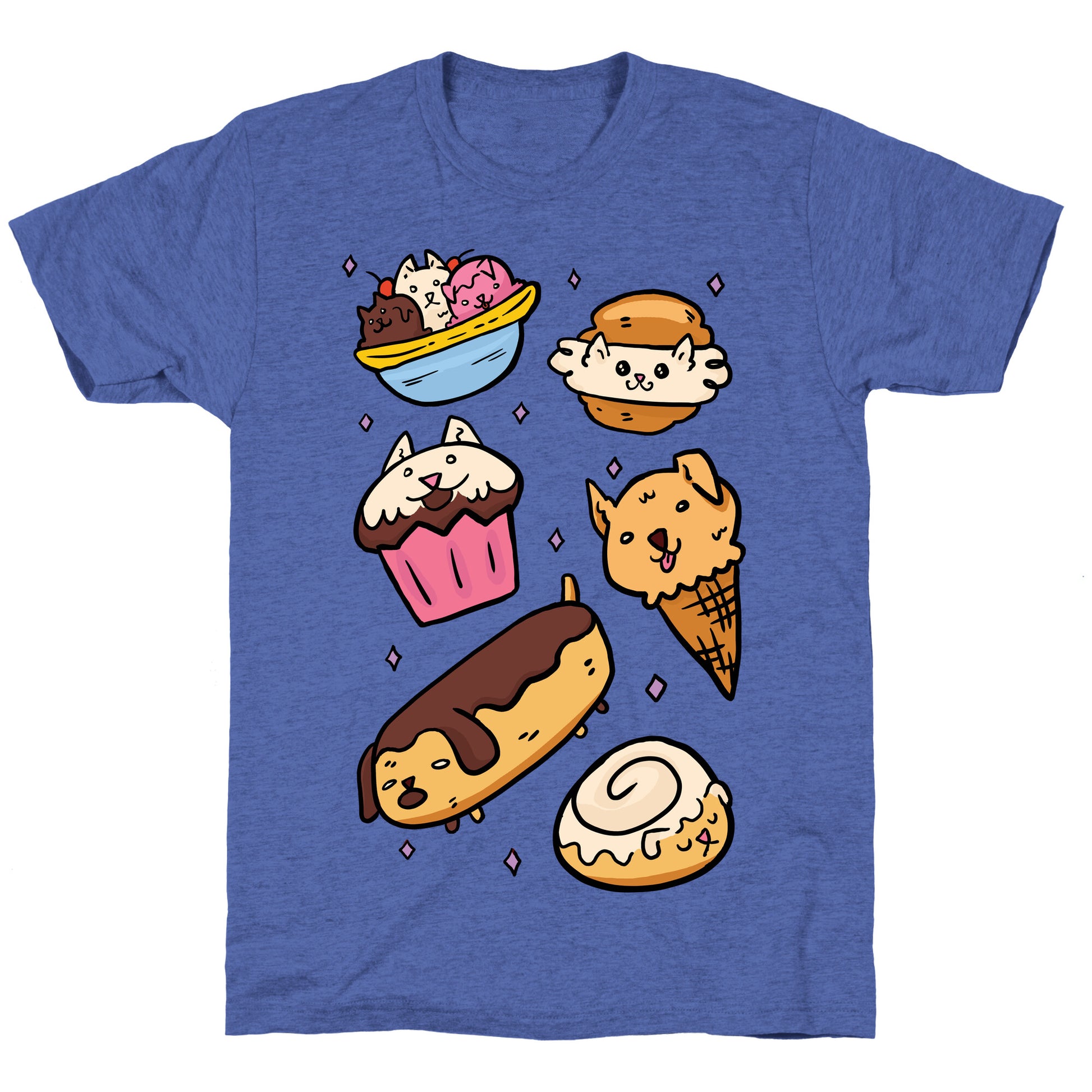 Kawaii Food Dogs Unisex Triblend Tee
