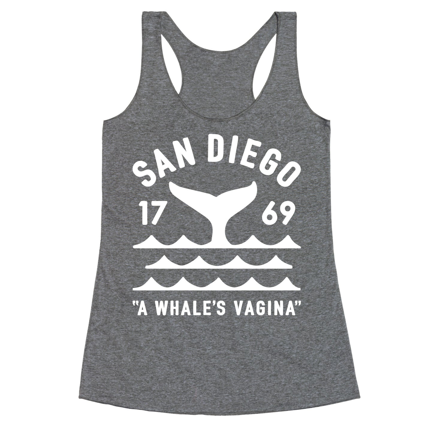 San Diego A Whale's Vagina Racerback Tank