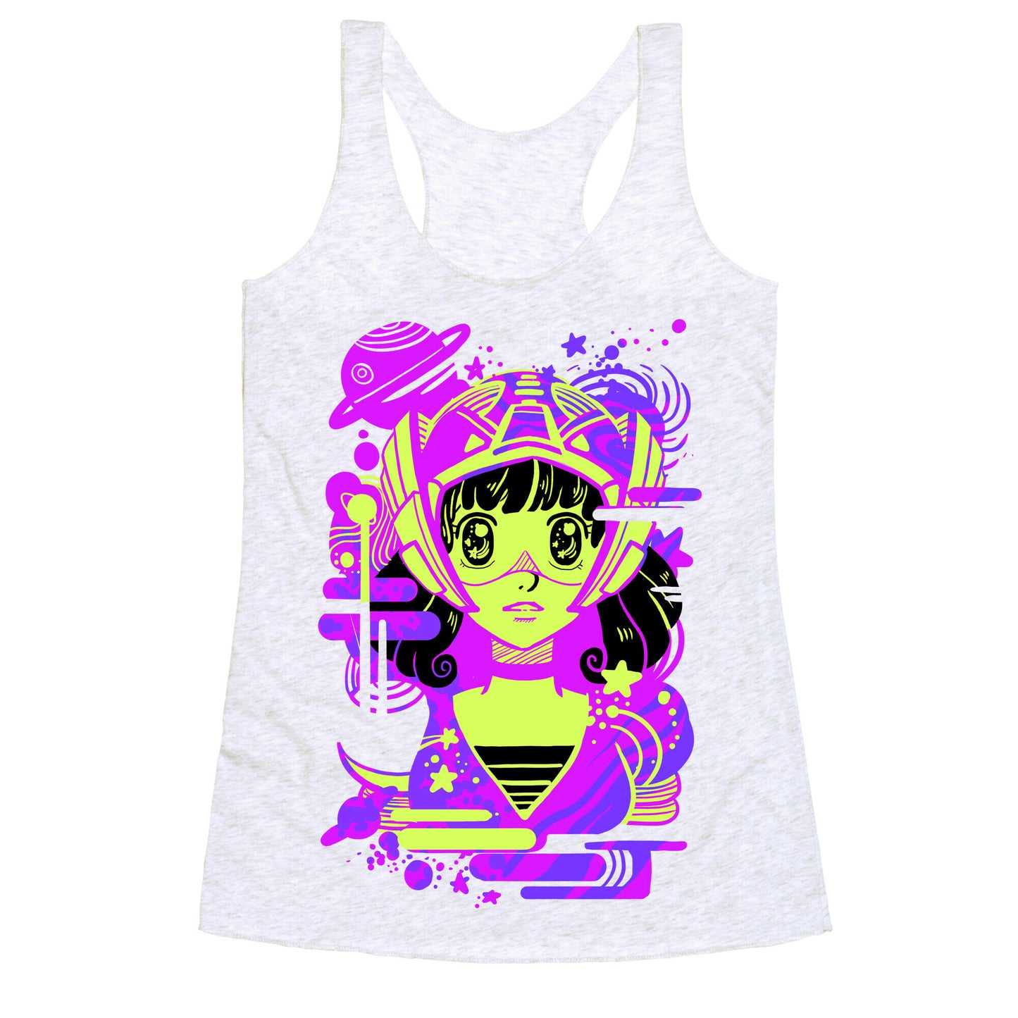 Neon Anime Space Cadet Racerback Tank