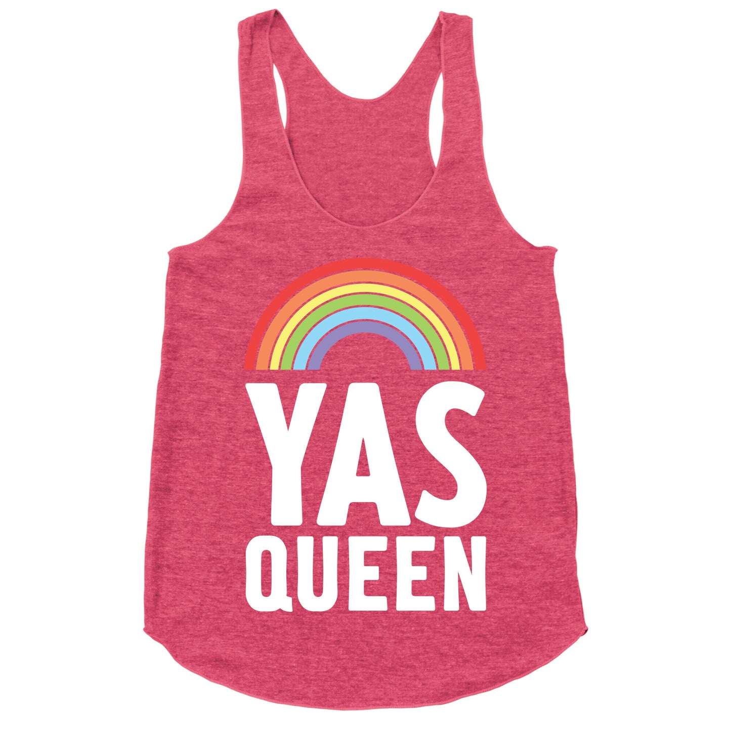 Yas Queen Rainbow Pride Racerback Tank