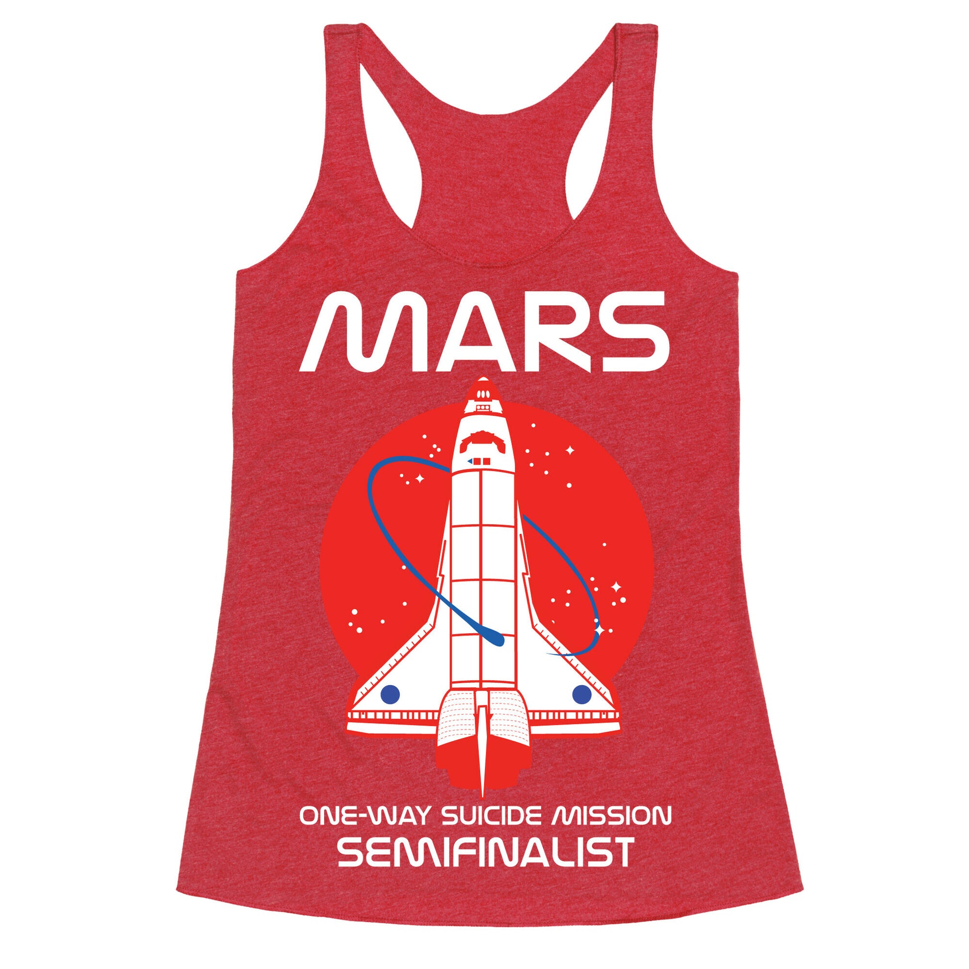 Mars One Way Mission Racerback Tank