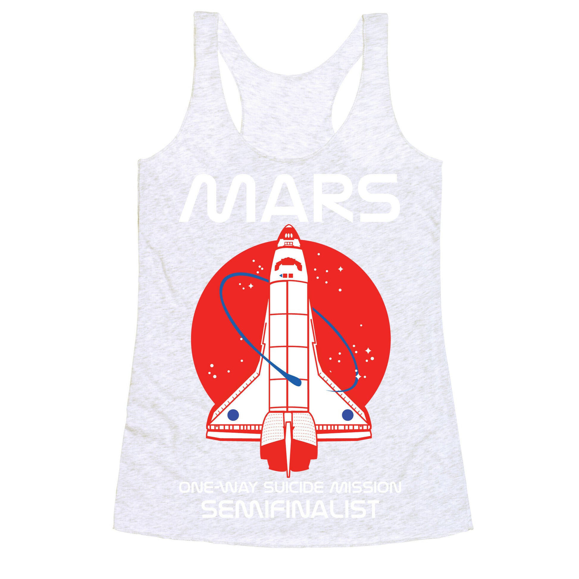 Mars One Way Mission Racerback Tank