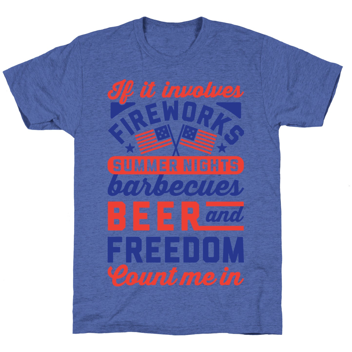 If It Involves Fireworks Count Me In Unisex Triblend Tee