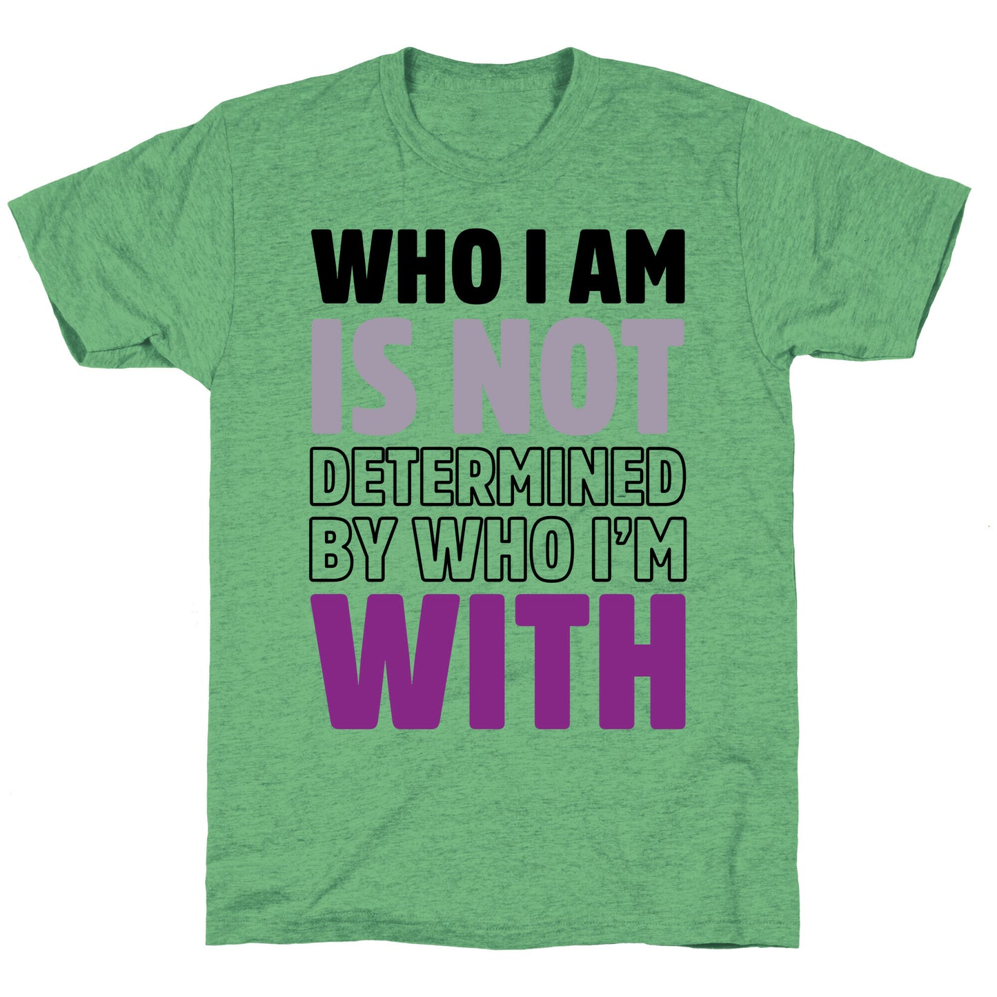 Who I Am Is Not Determined By Who I'm With (Asexual) Unisex Triblend Tee