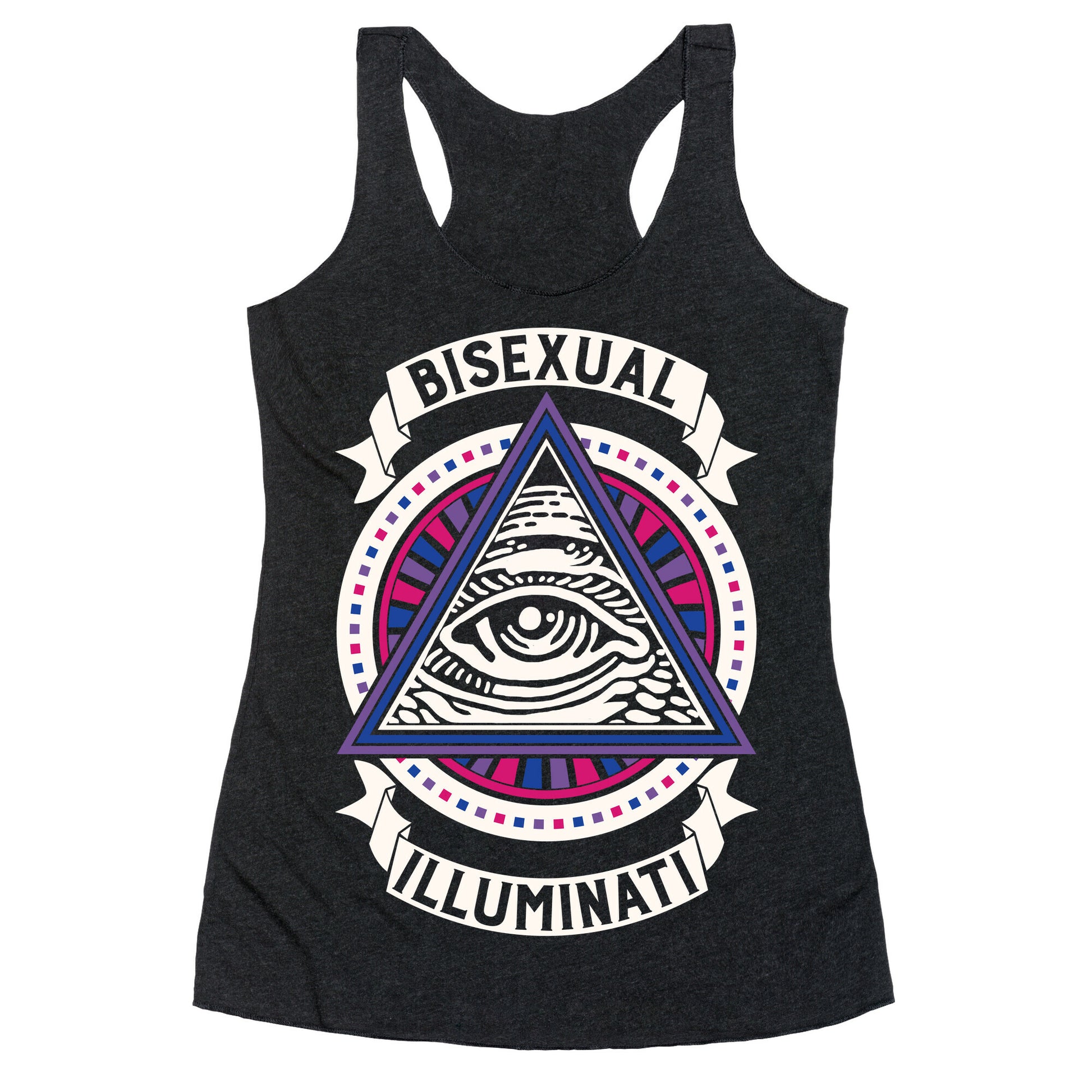 Bisexual Illuminati Racerback Tank