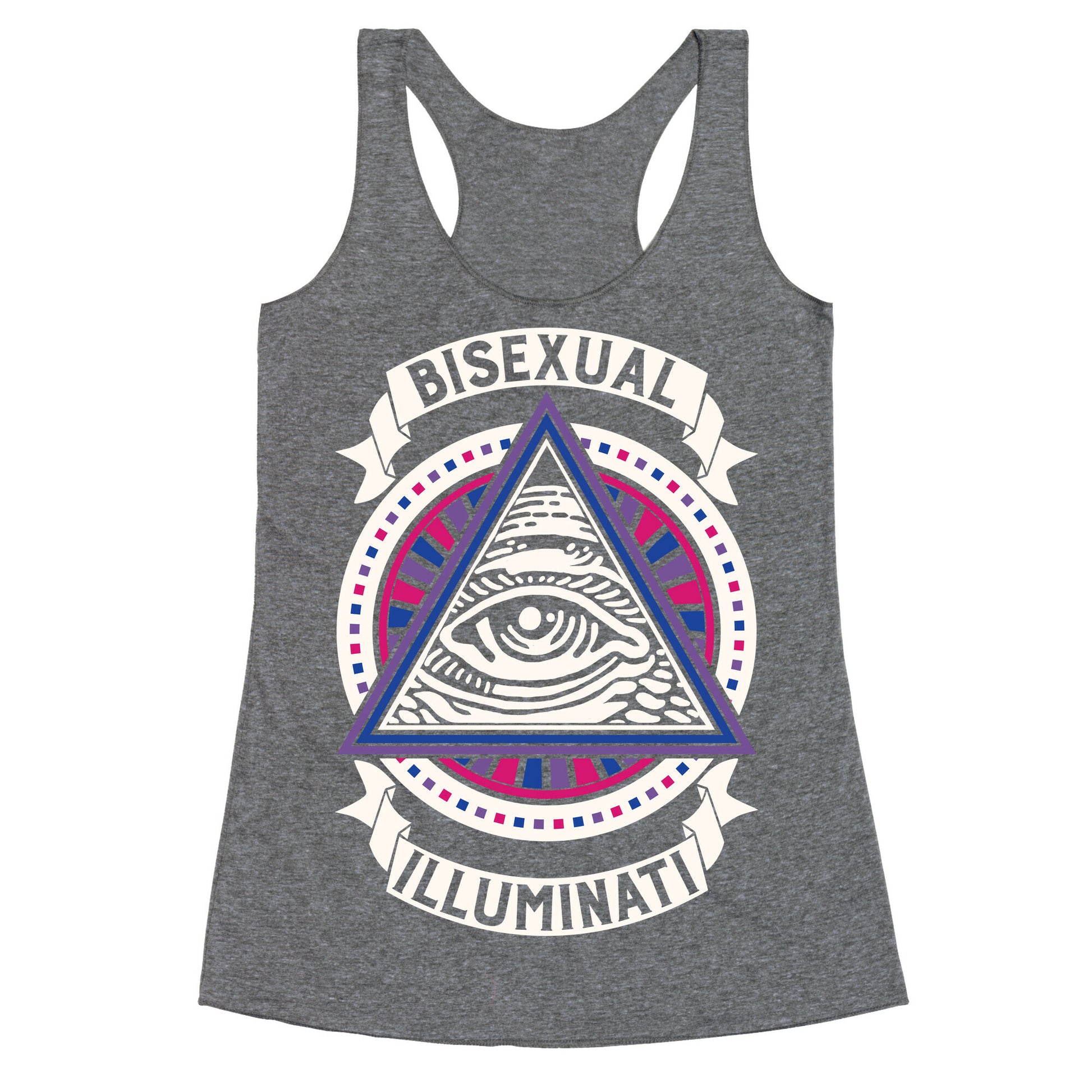 Bisexual Illuminati Racerback Tank
