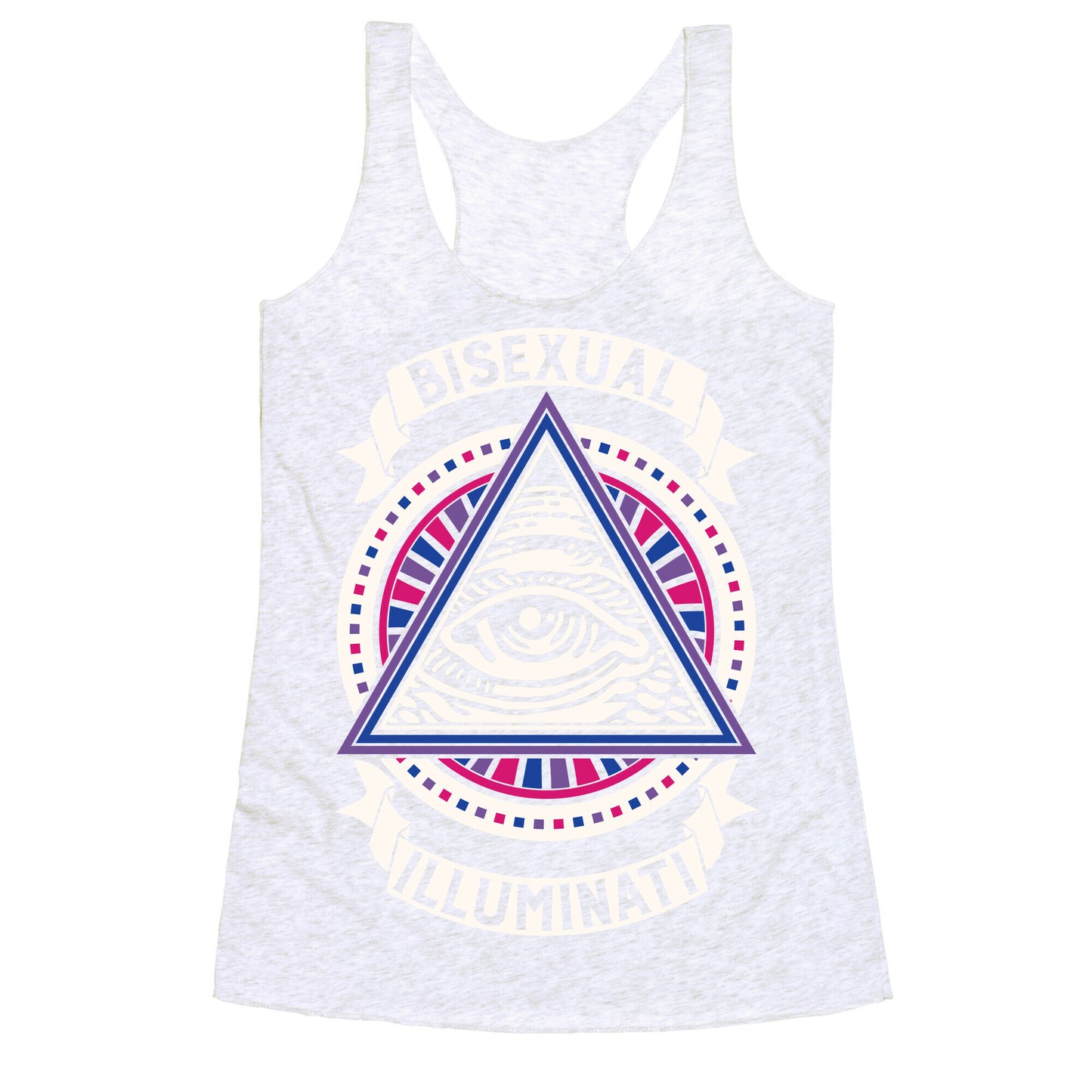 Bisexual Illuminati Racerback Tank