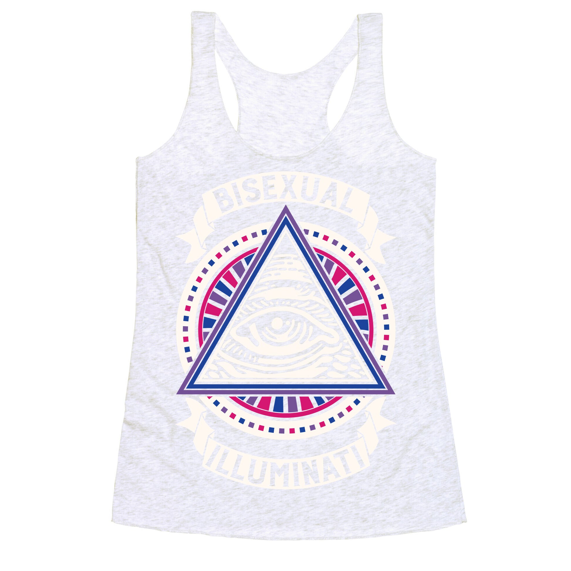 Bisexual Illuminati Racerback Tank