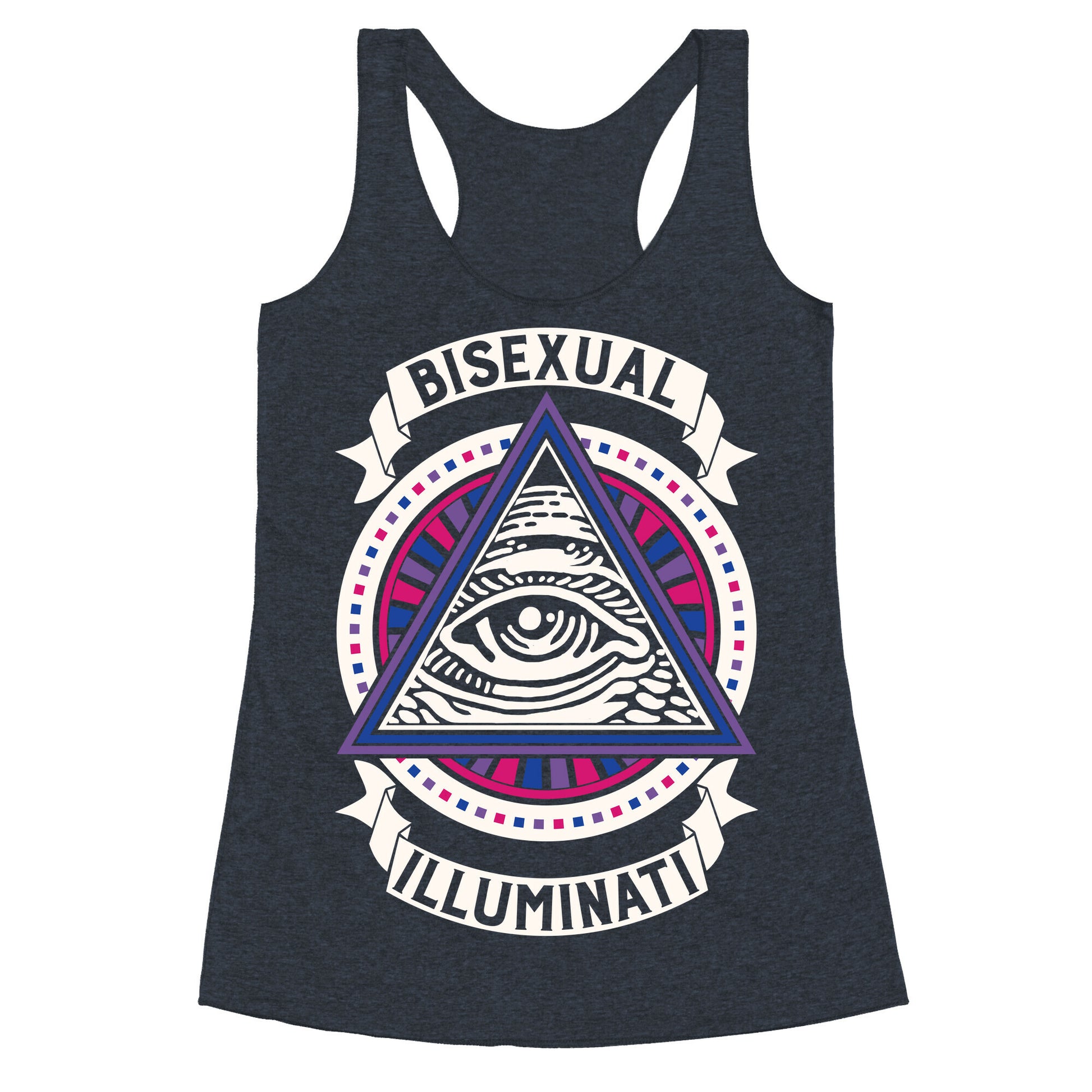 Bisexual Illuminati Racerback Tank