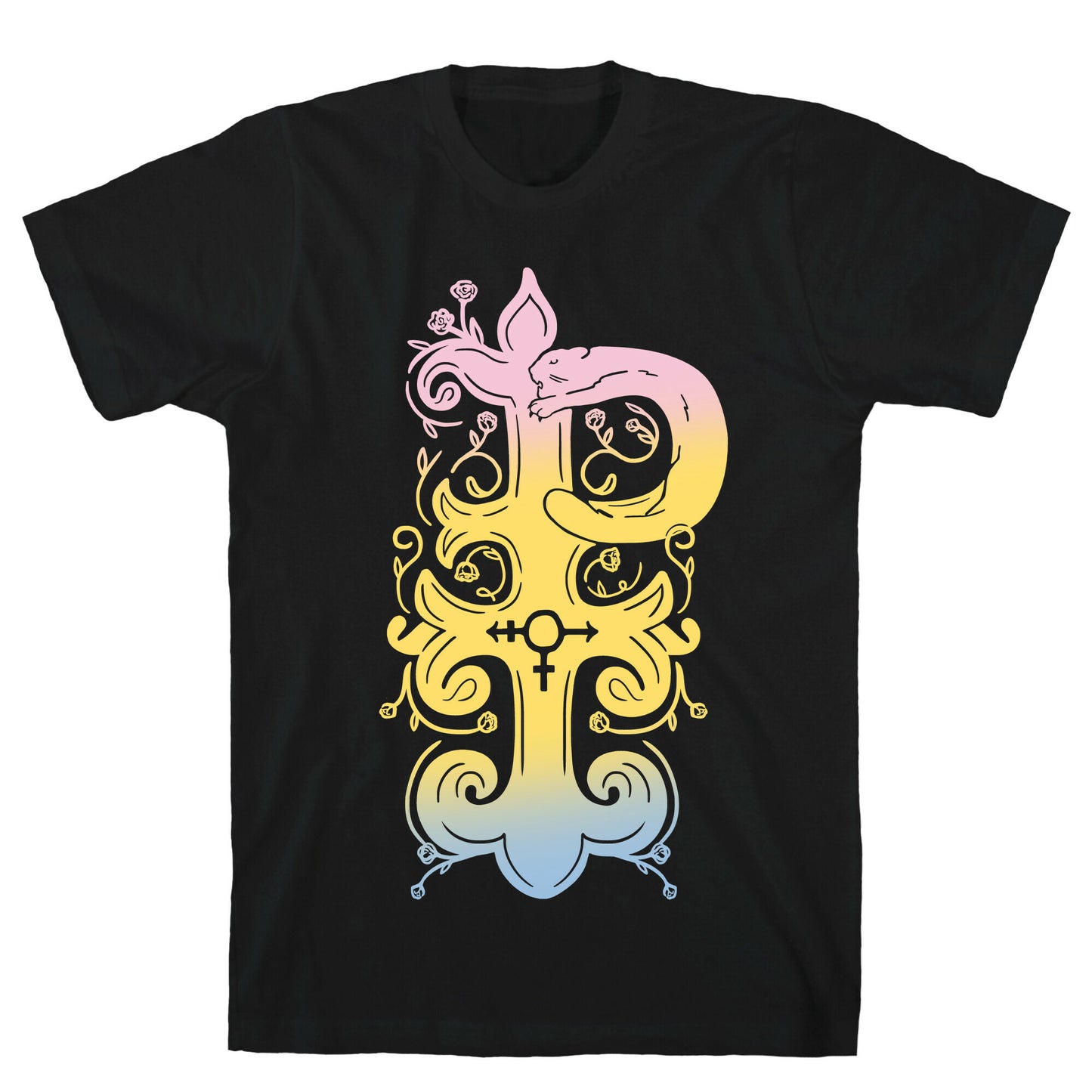 Pansexual Pride Monogram T-Shirt