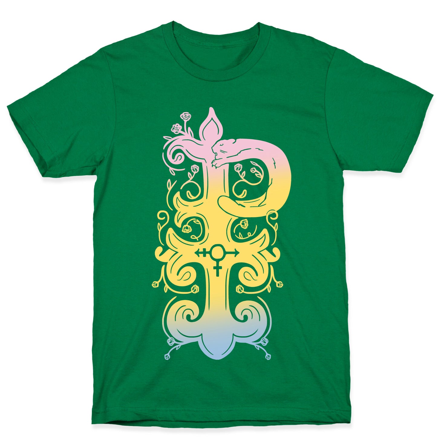 Pansexual Pride Monogram T-Shirt