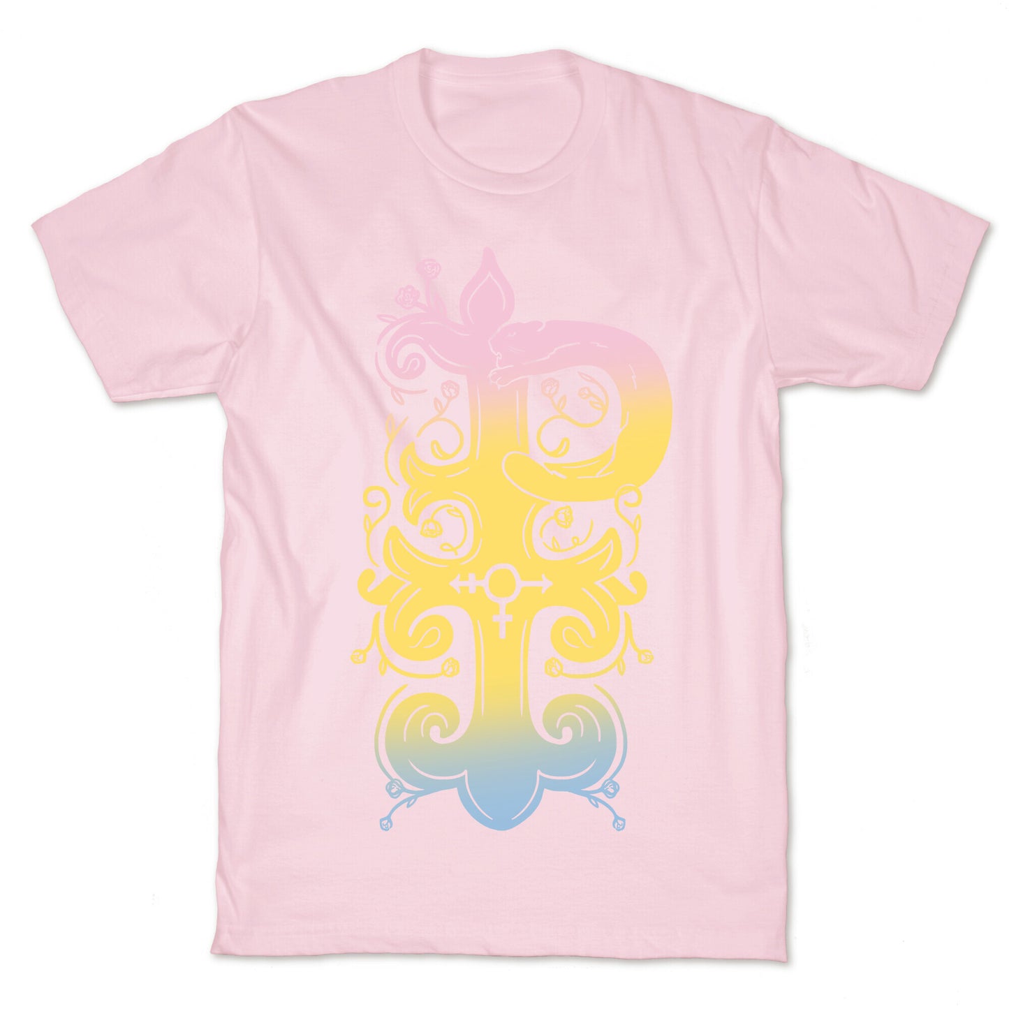 Pansexual Pride Monogram T-Shirt