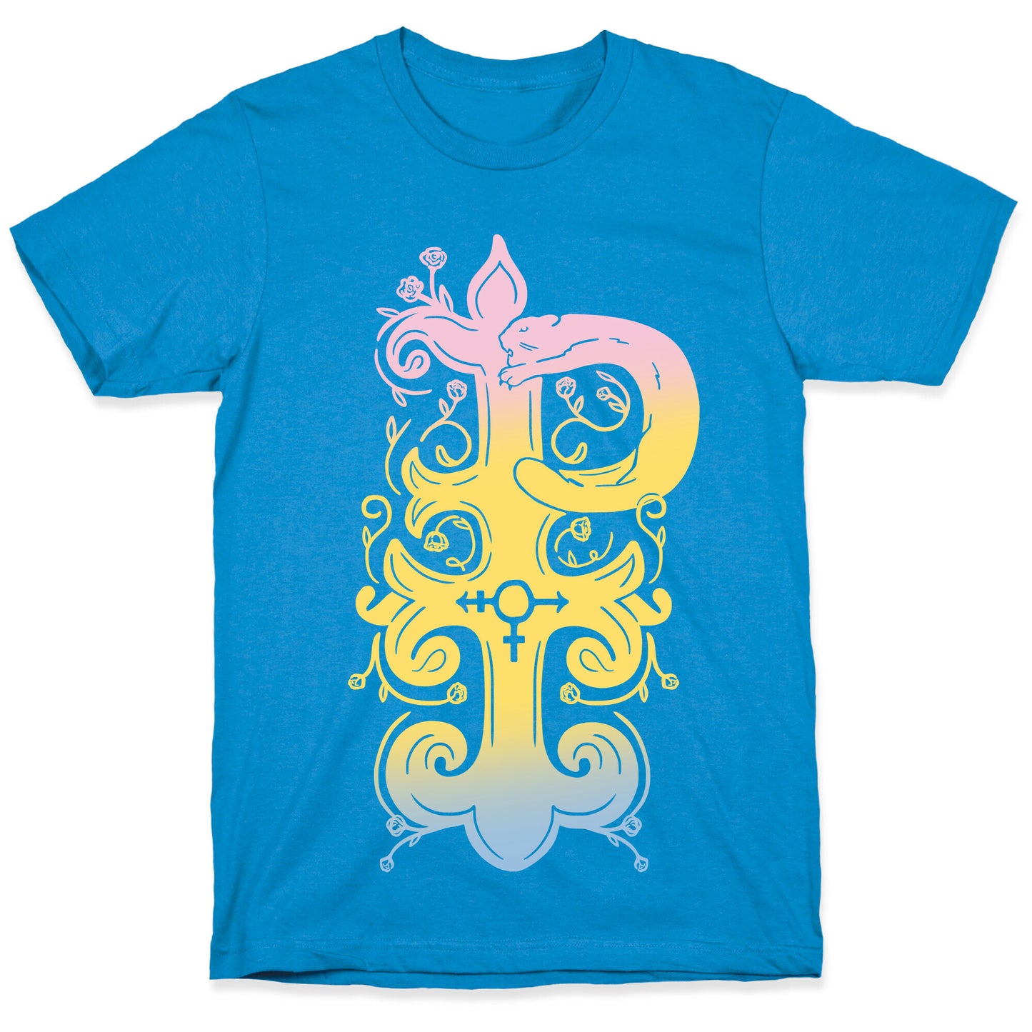 Pansexual Pride Monogram T-Shirt