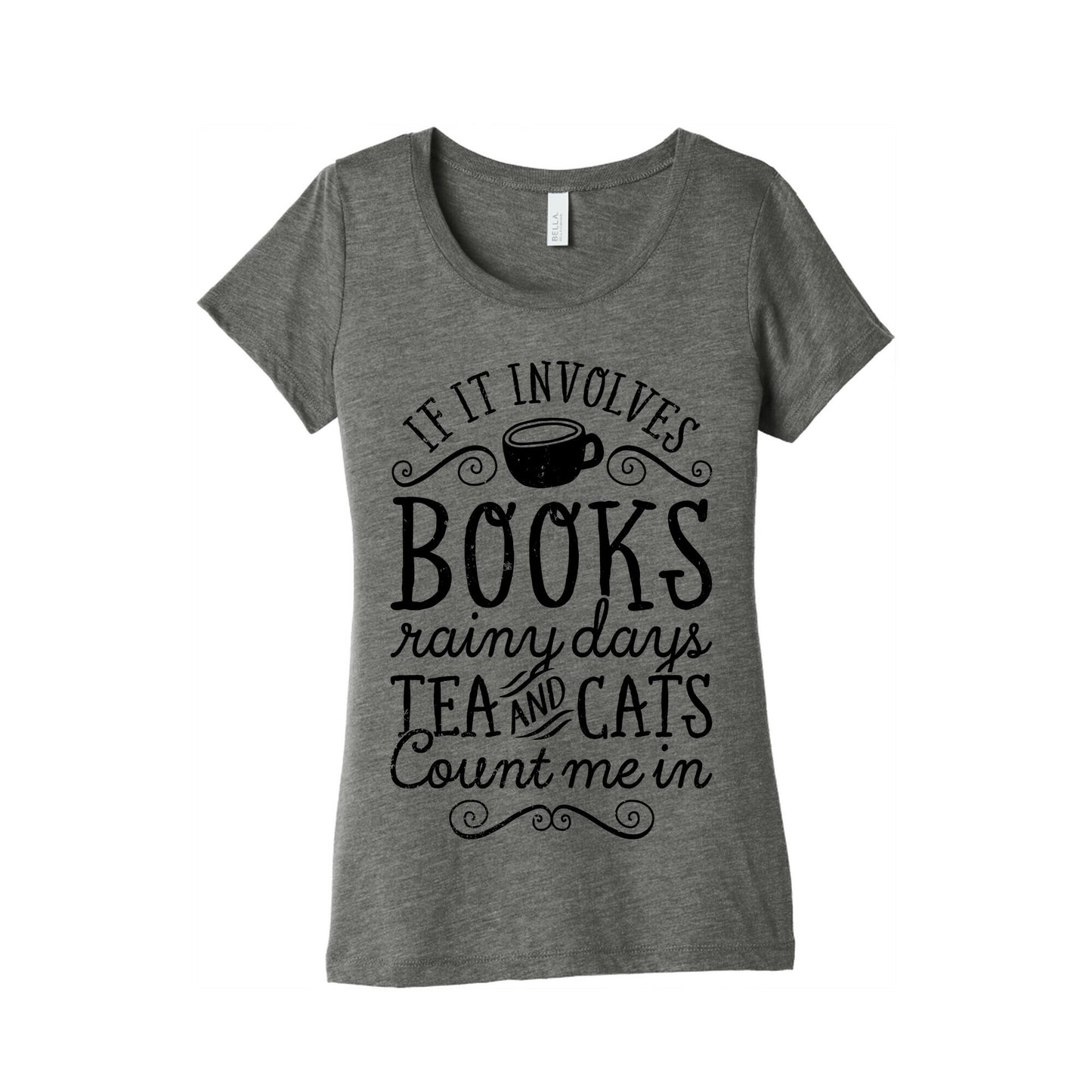 Books, Rainy Days, Tea, and Cats Women's Triblend Tee