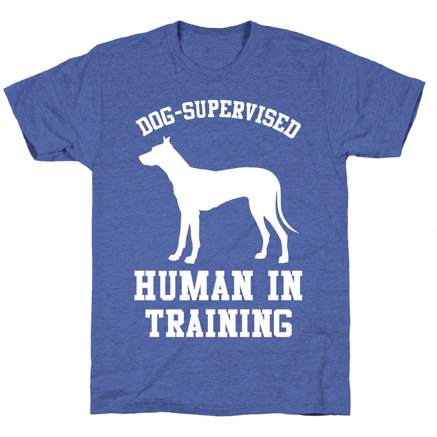 Dog Supervised Human in Training Unisex Triblend Tee