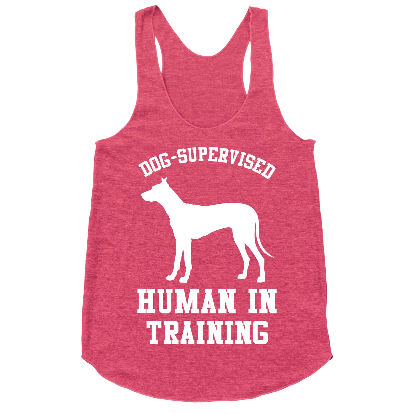 Dog Supervised Human in Training Racerback Tank