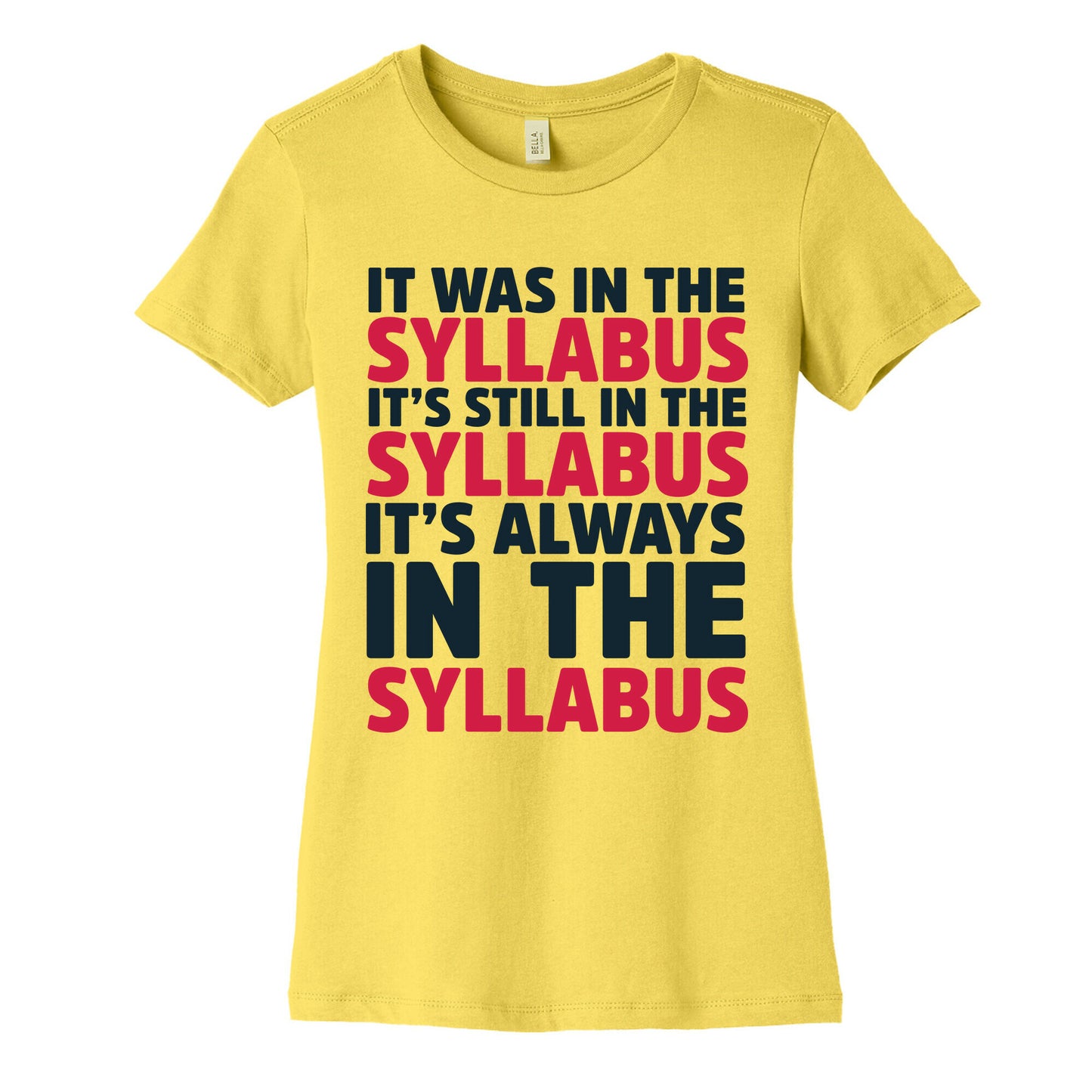 It Was in the Syllabus It's Still in the Syllabus It's ALWAYS in the Syllabus Women's Cotton Tee