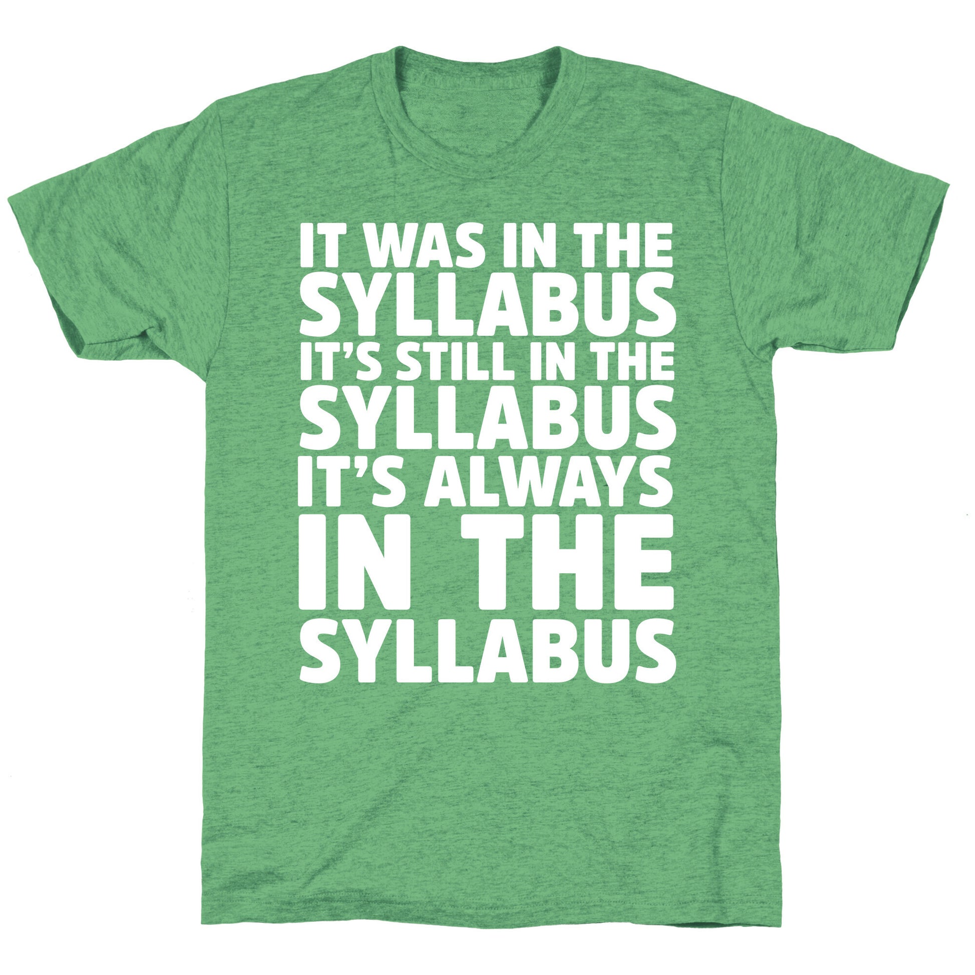 It Was in the Syllabus It's Still in the Syllabus It's ALWAYS in the Syllabus Unisex Triblend Tee