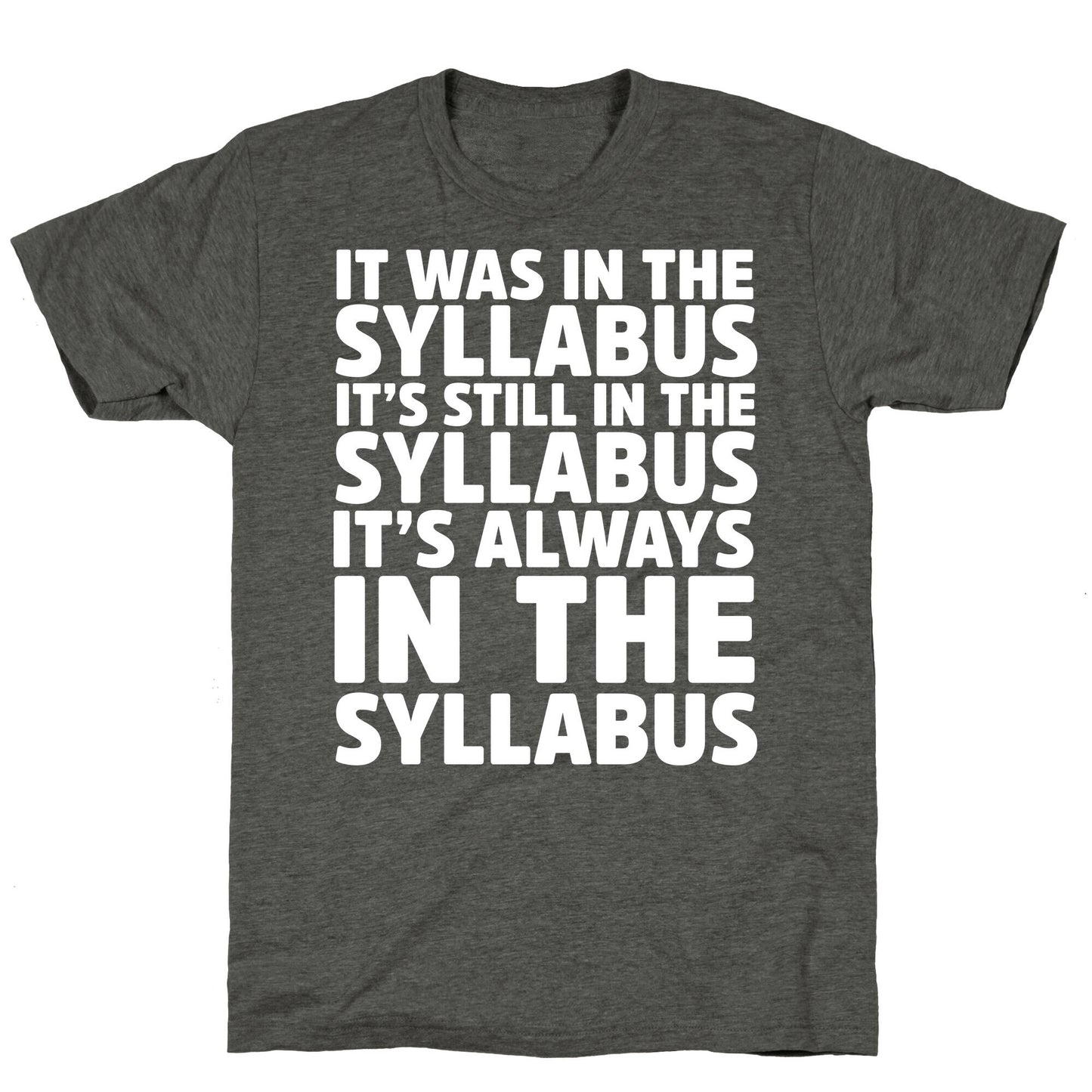 It Was in the Syllabus It's Still in the Syllabus It's ALWAYS in the Syllabus Unisex Triblend Tee