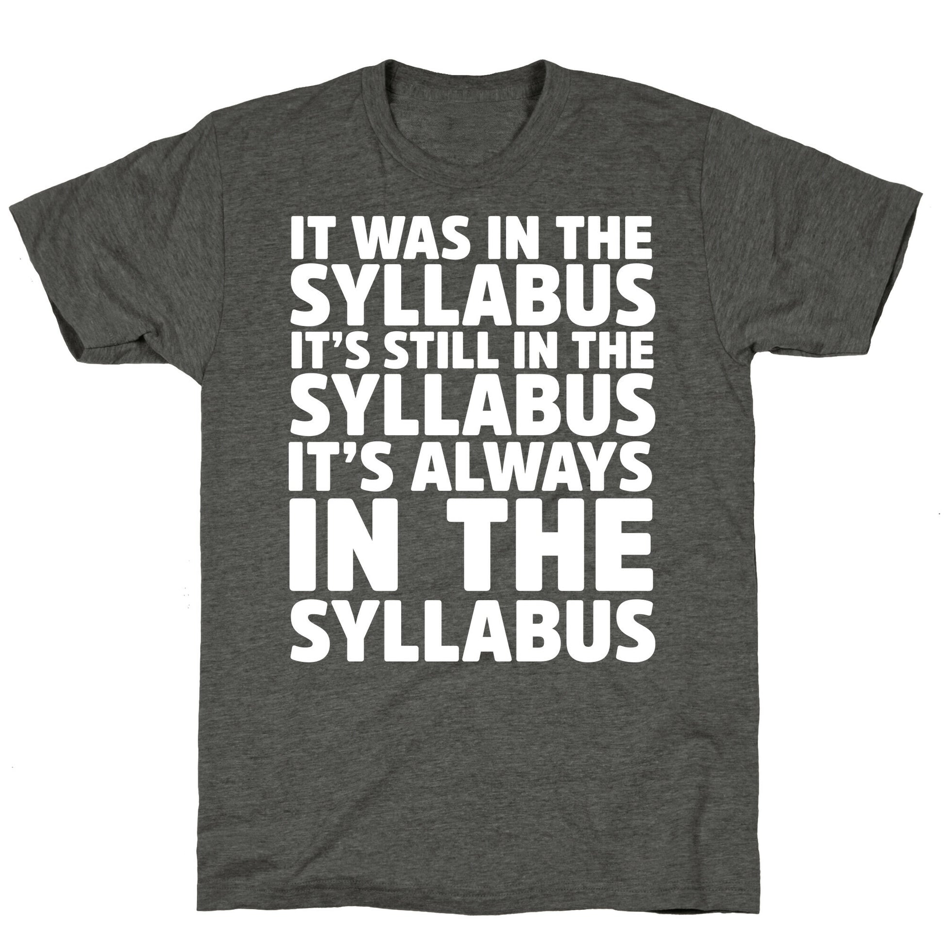 It Was in the Syllabus It's Still in the Syllabus It's ALWAYS in the Syllabus Unisex Triblend Tee