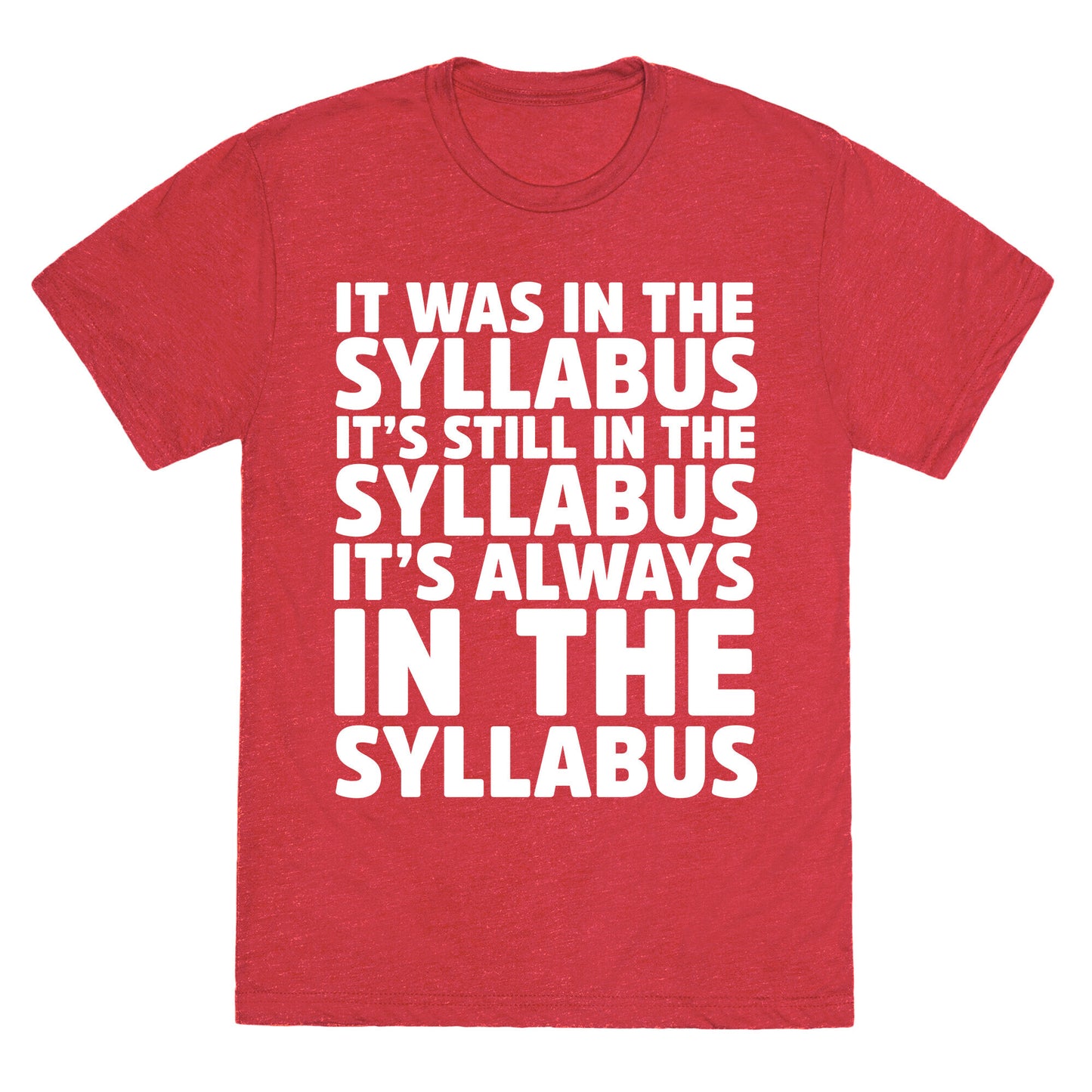It Was in the Syllabus It's Still in the Syllabus It's ALWAYS in the Syllabus Unisex Triblend Tee