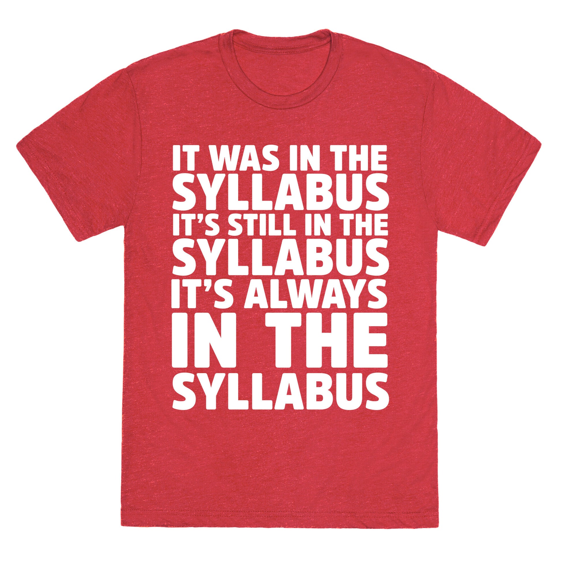 It Was in the Syllabus It's Still in the Syllabus It's ALWAYS in the Syllabus Unisex Triblend Tee