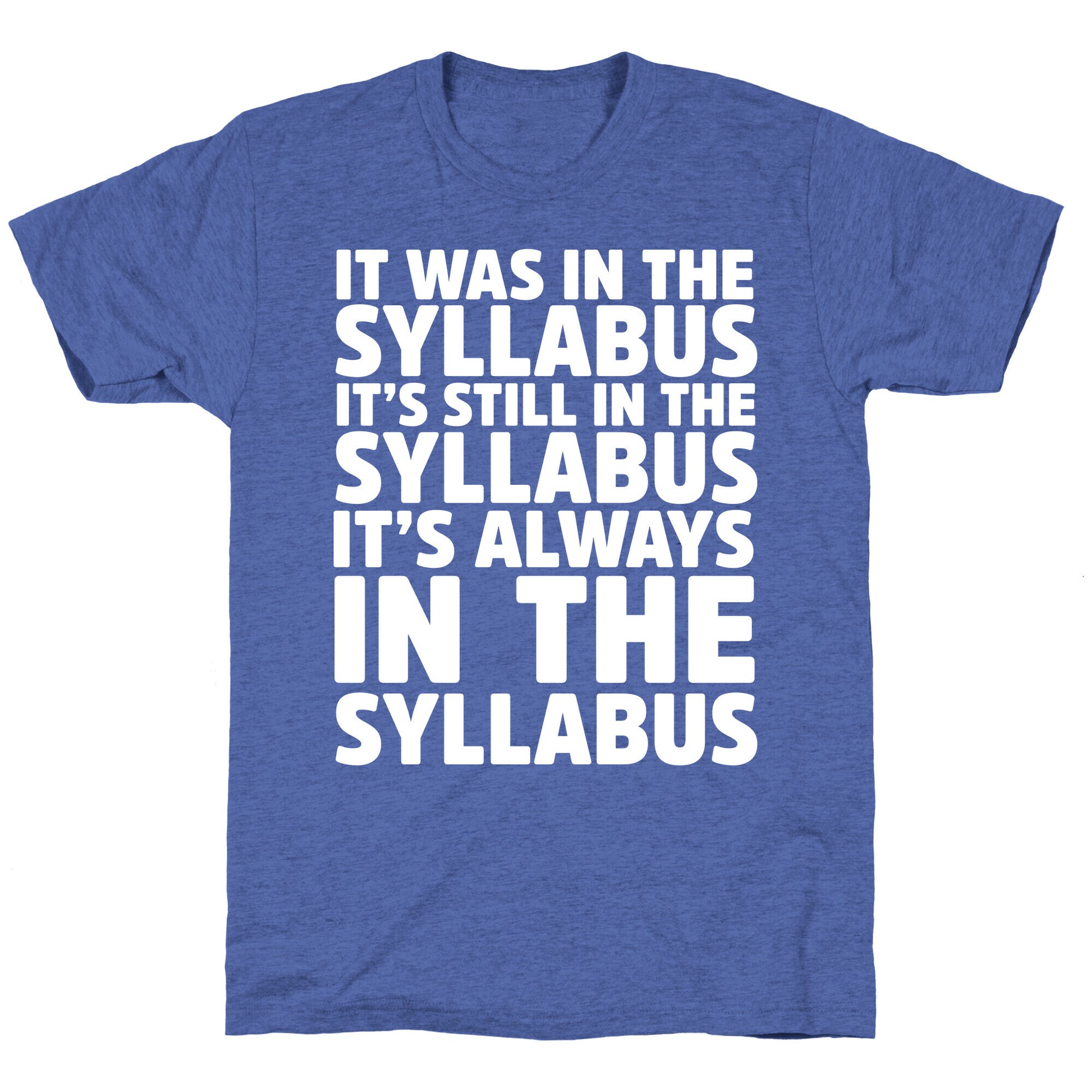 It Was in the Syllabus It's Still in the Syllabus It's ALWAYS in the Syllabus Unisex Triblend Tee