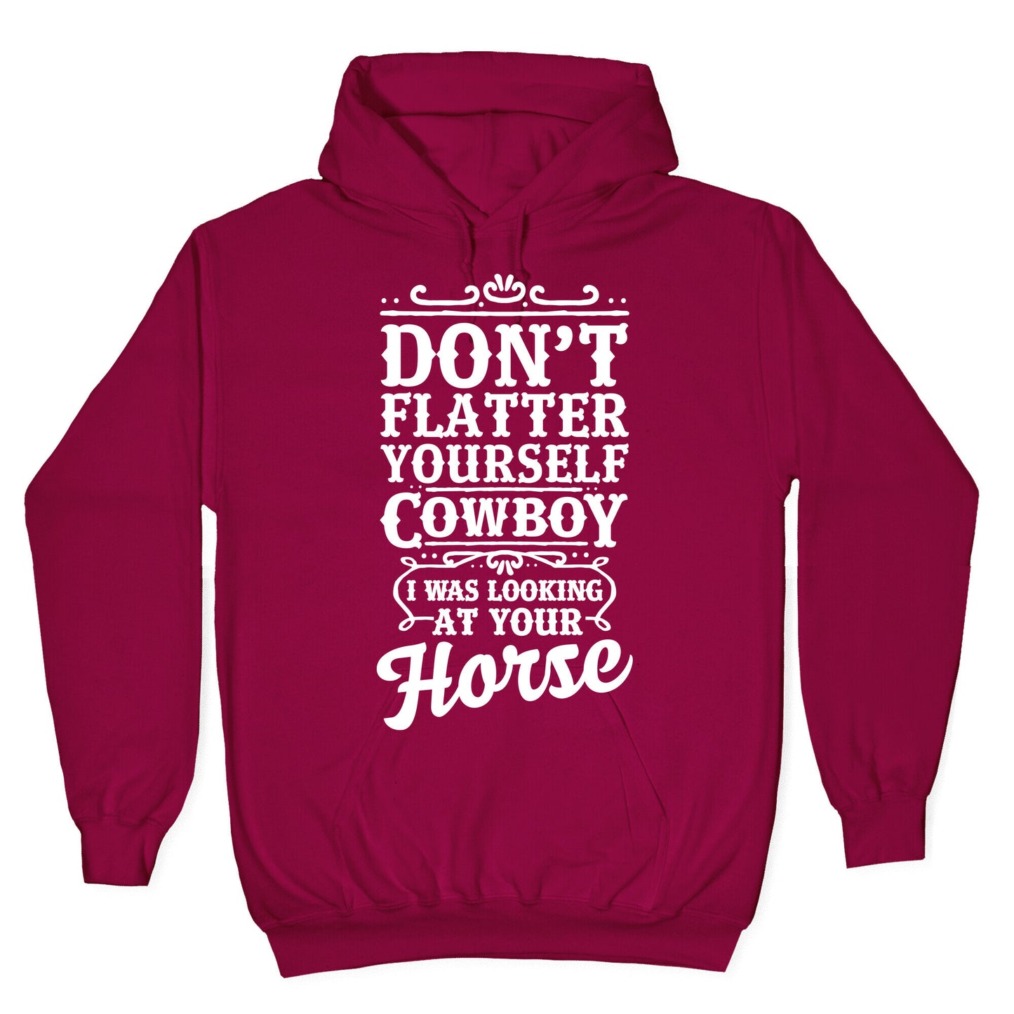 Don't Flatter Yourself Cowboy I Was Looking at Your Horse Hoodie