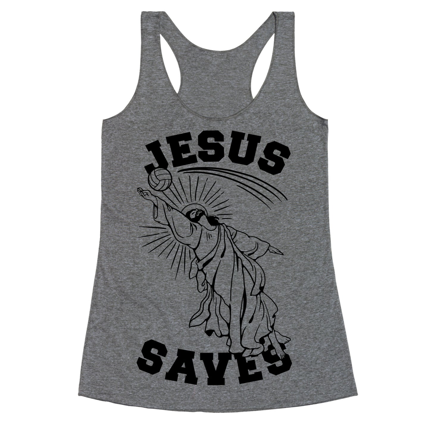 Jesus Saves (Volleyball) Racerback Tank