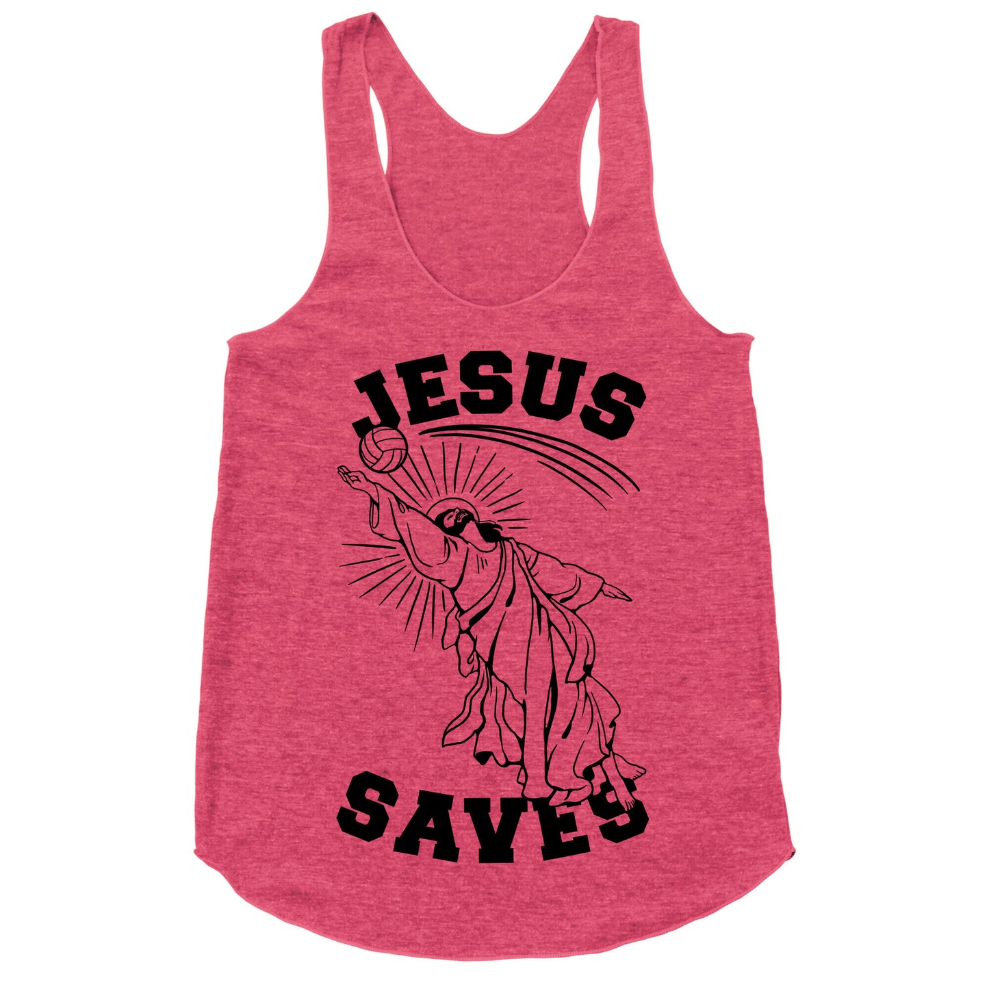 Jesus Saves (Volleyball) Racerback Tank