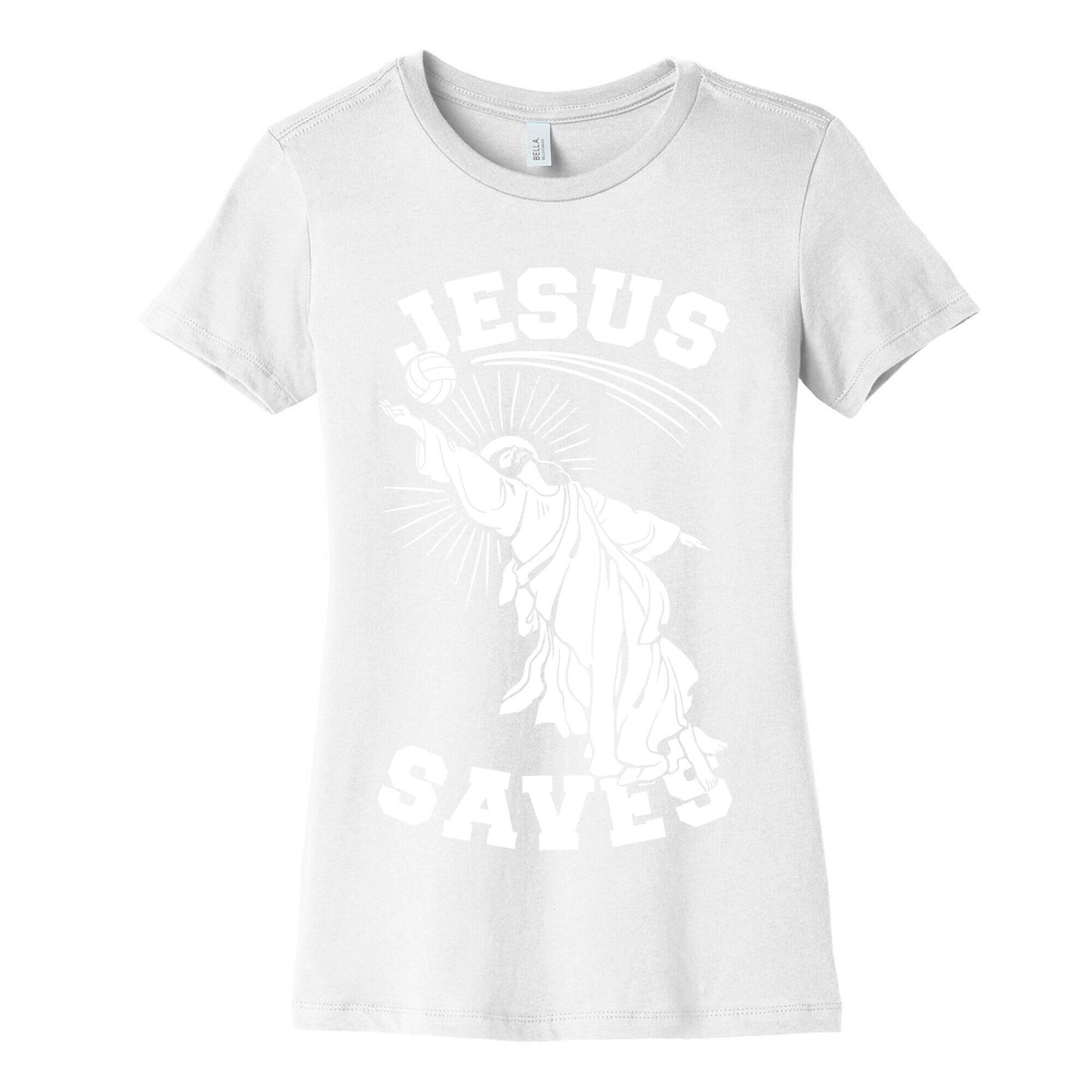 Jesus Saves (Volleyball) Women's Cotton Tee