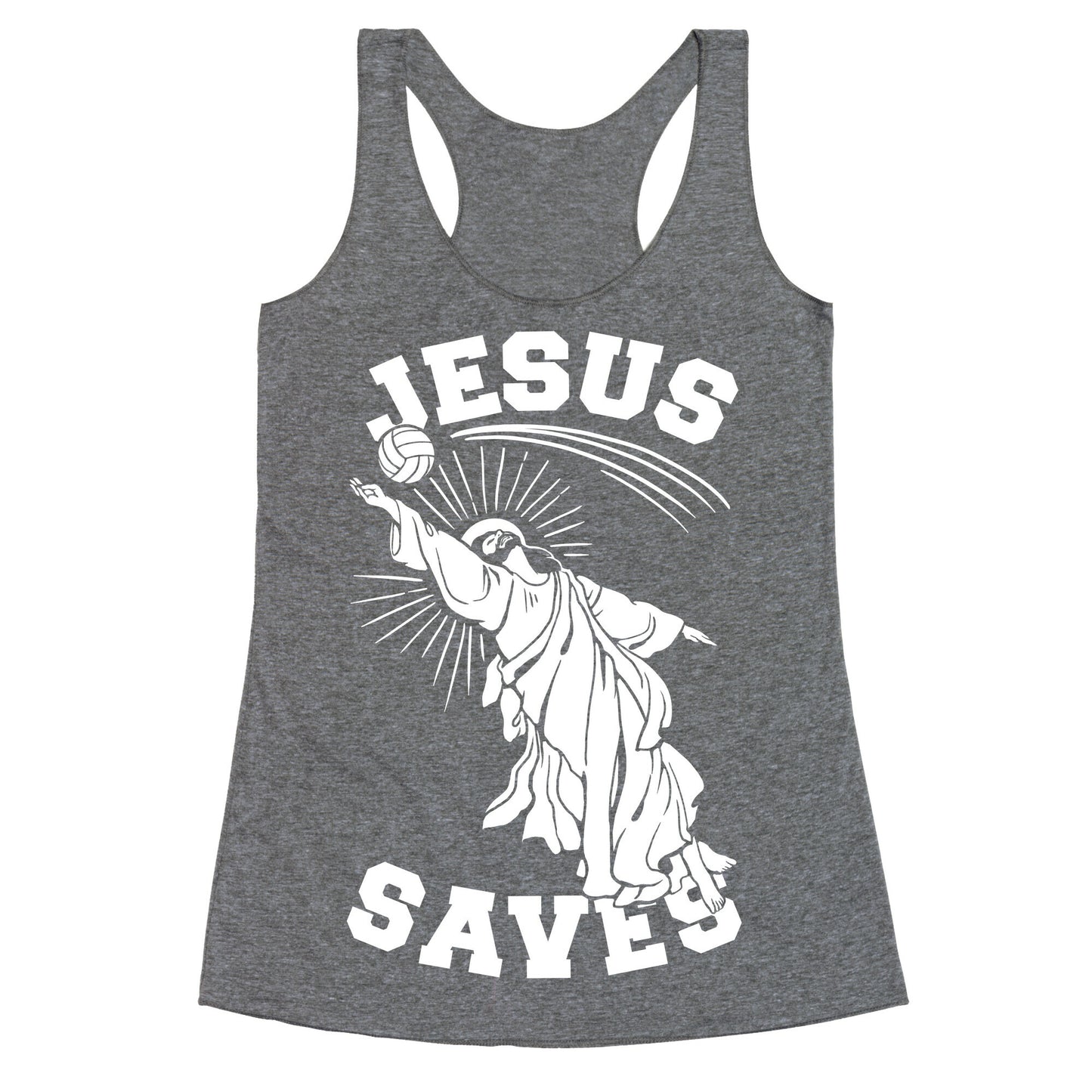 Jesus Saves (Volleyball) Racerback Tank