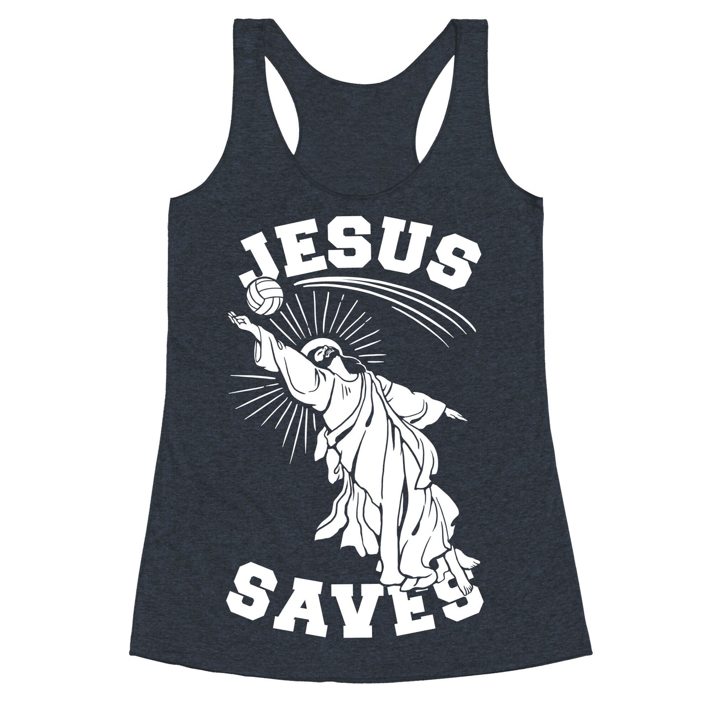 Jesus Saves (Volleyball) Racerback Tank