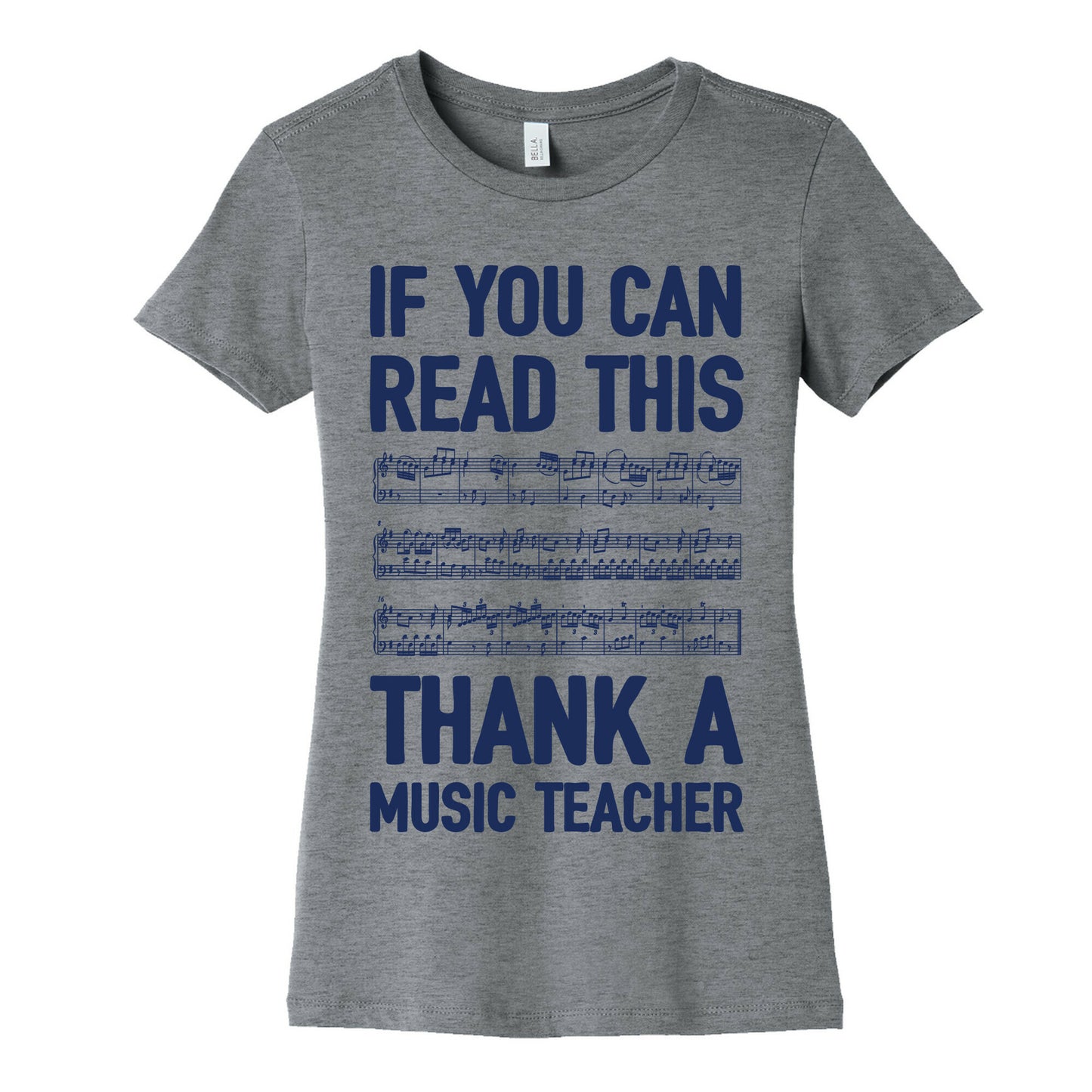 If You Can Read This Thank A Music Teacher Women's Cotton Tee