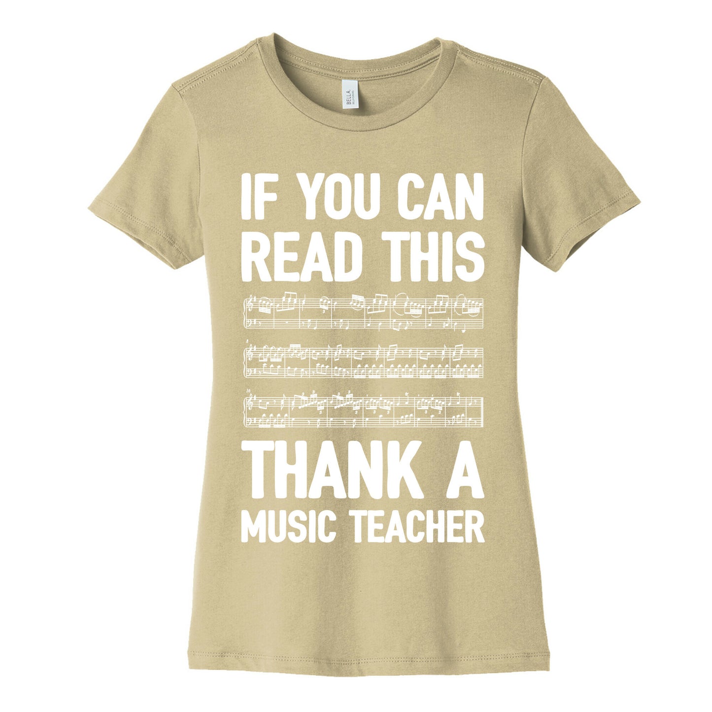 If You Can Read This Thank A Music Teacher Women's Cotton Tee