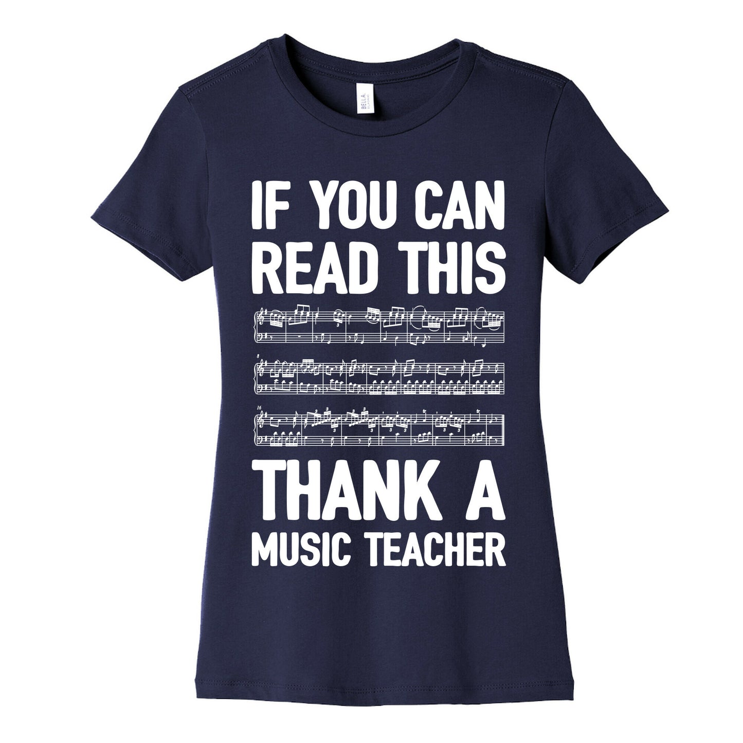 If You Can Read This Thank A Music Teacher Women's Cotton Tee