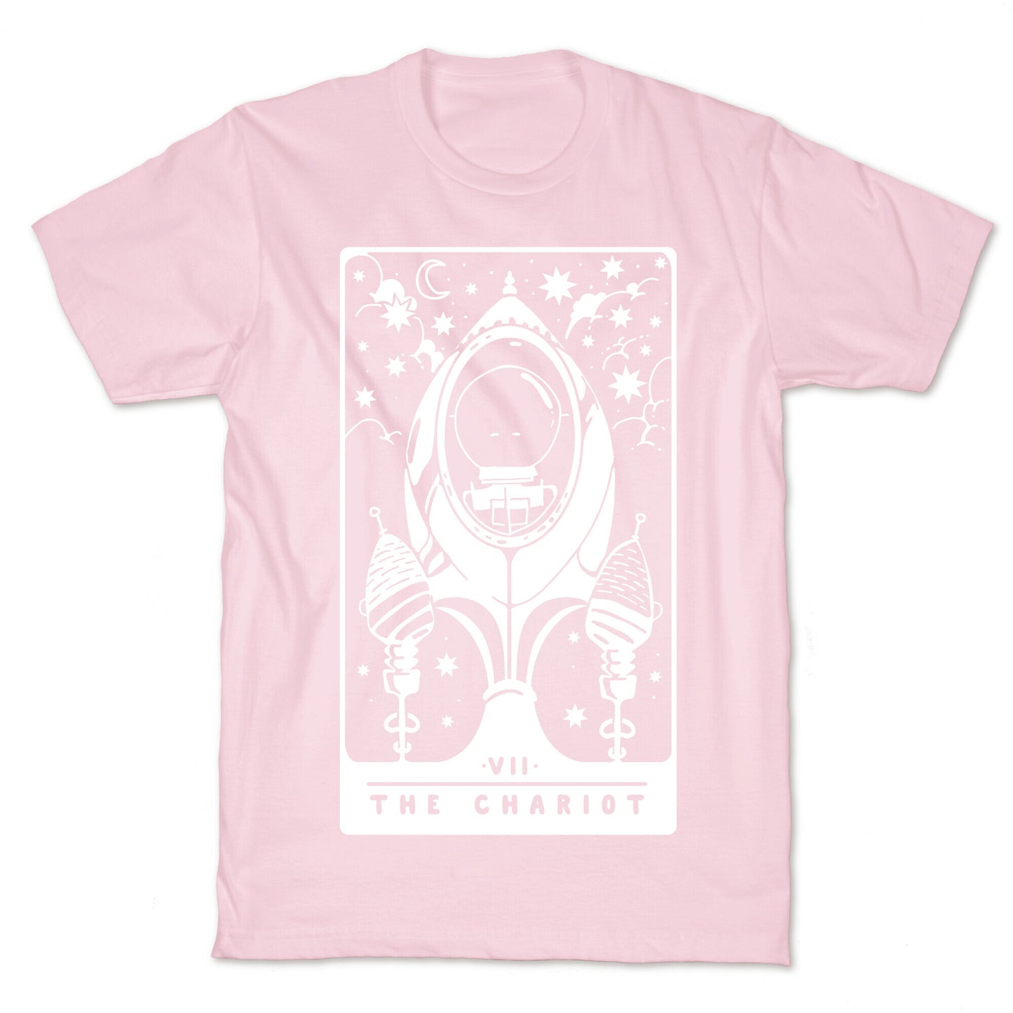The Chariot Space Rocket Tarot Card T-Shirt