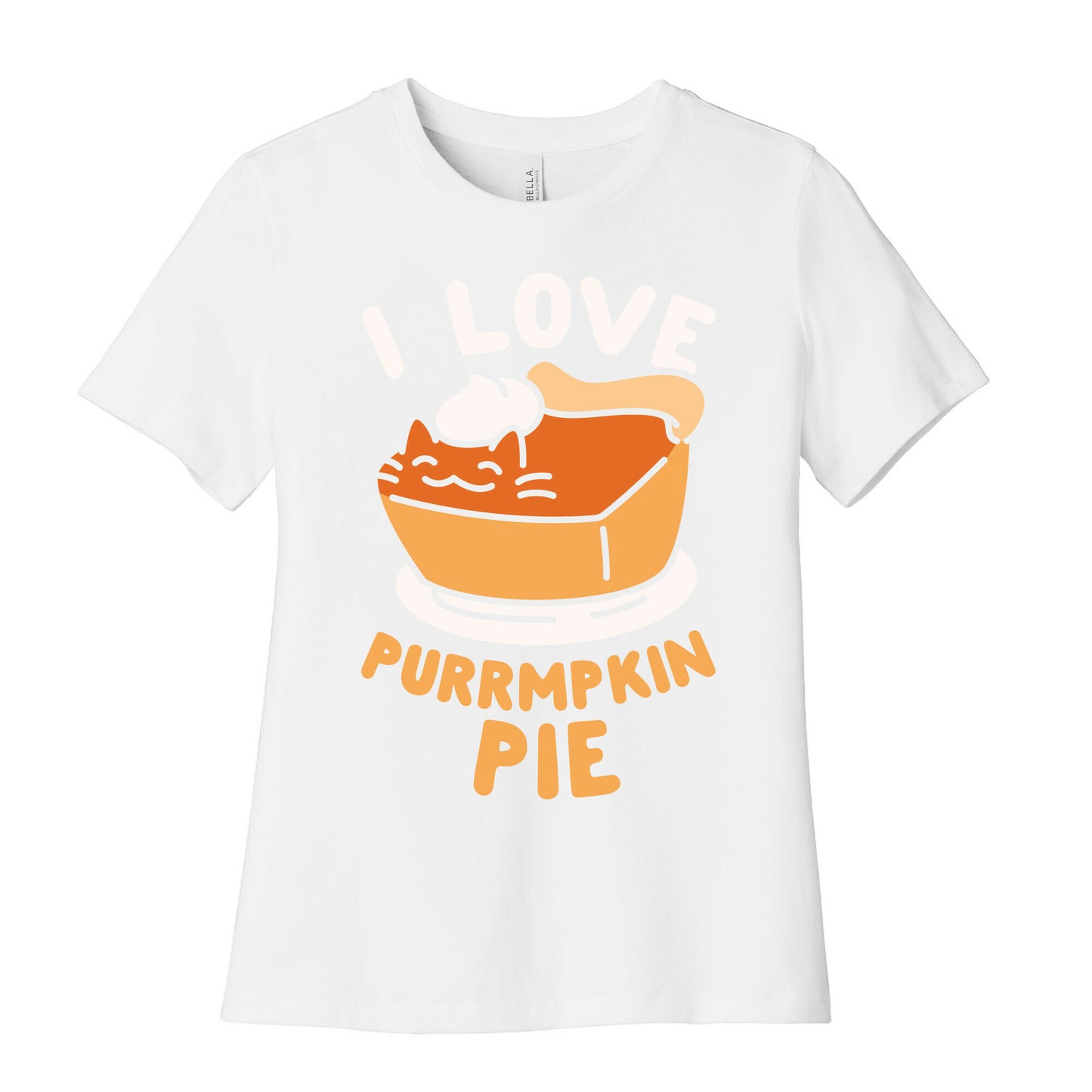I Love Purrmpkin Pie Women's Cotton Tee