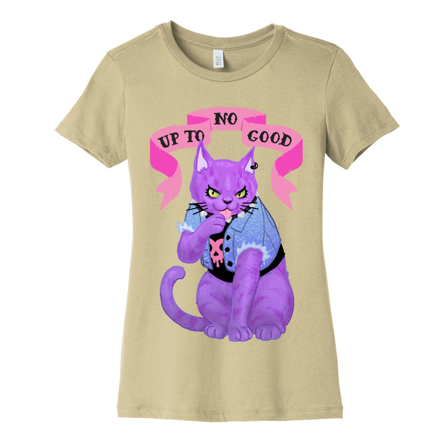 Up to No Good Pastel Goth Kitty Women's Cotton Tee
