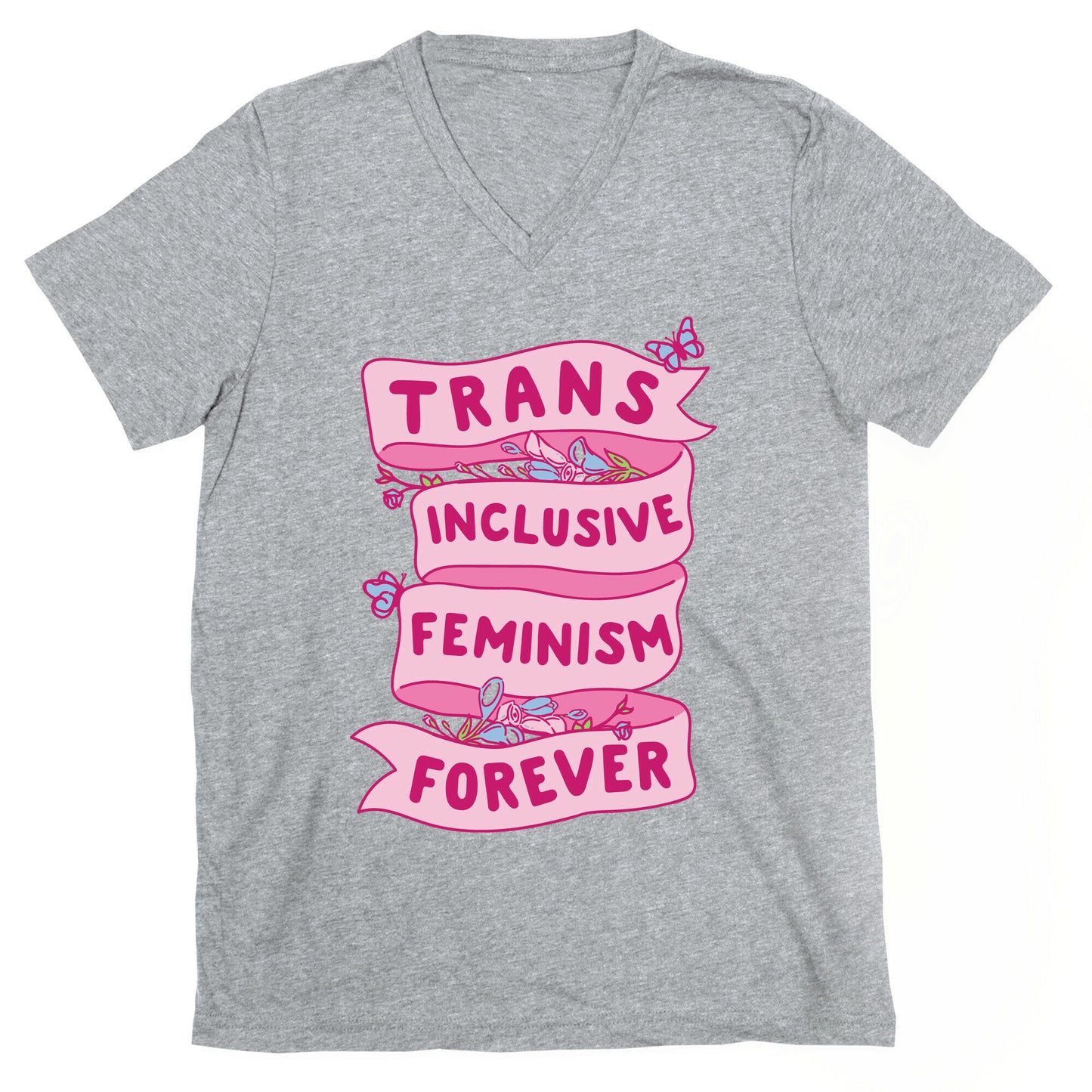 Trans Inclusive Feminism Forever V-Neck