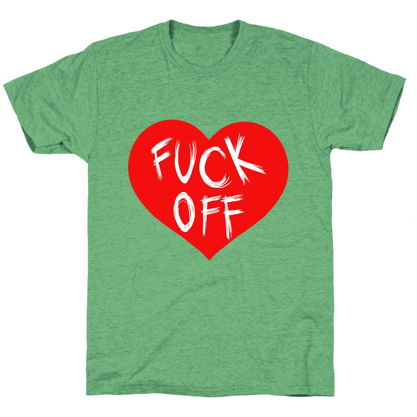 Fuck Off- Heart (Dark Tank) Unisex Triblend Tee