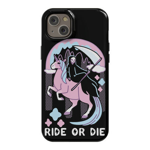 Ride or Die - Grim Reaper and Unicorn Phone Case