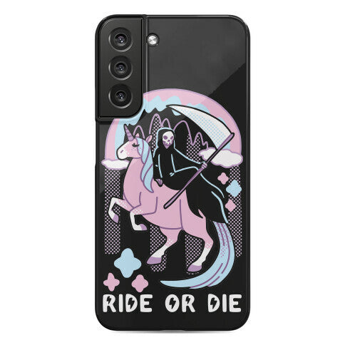 Ride or Die - Grim Reaper and Unicorn Phone Case