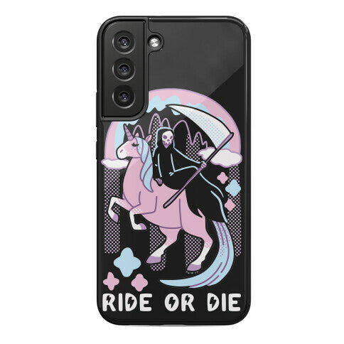 Ride or Die - Grim Reaper and Unicorn Phone Case