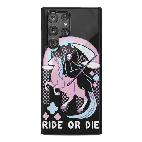 Ride or Die - Grim Reaper and Unicorn Phone Case