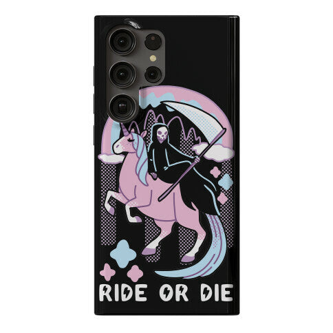 Ride or Die - Grim Reaper and Unicorn Phone Case